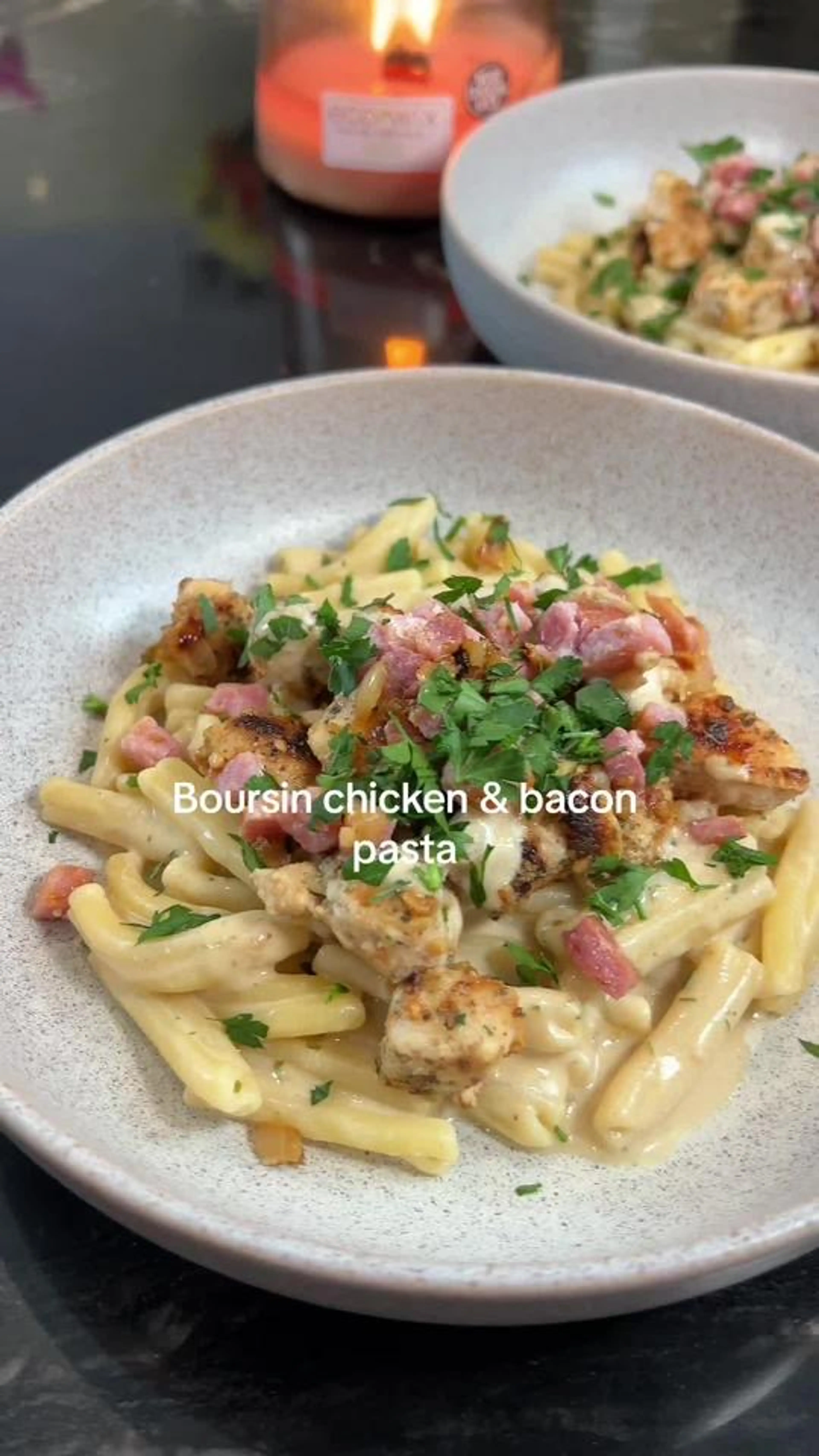 Boursin Chicken and Bacon Pasta