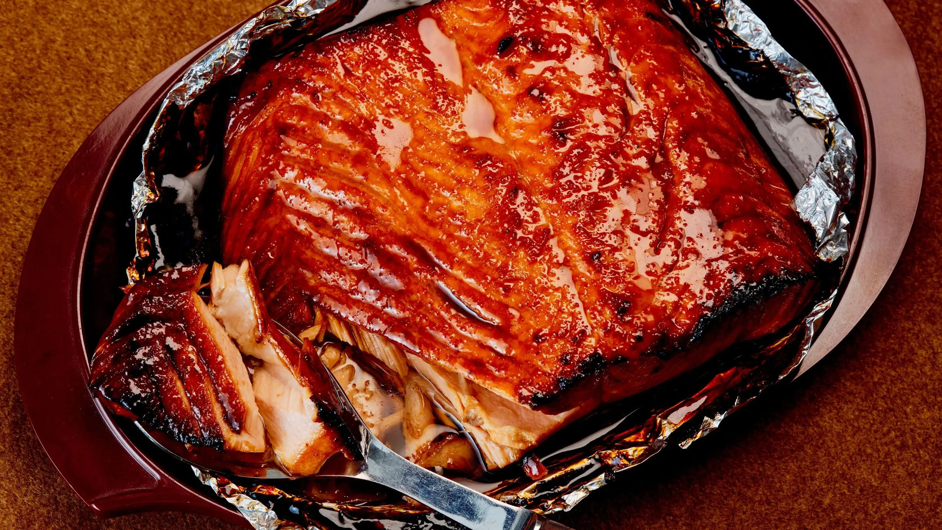 Hot Honey–Glazed Salmon