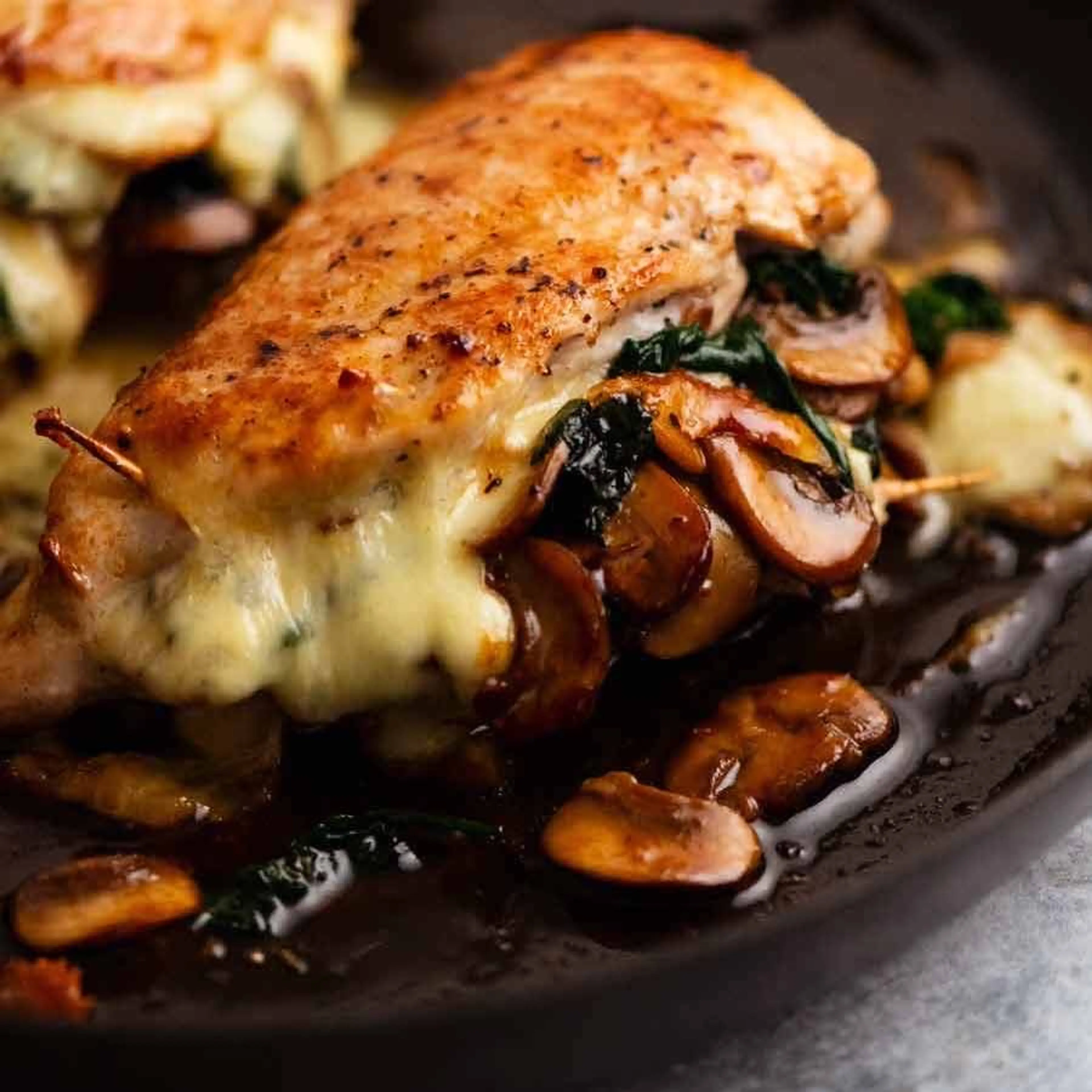 Mushroom Stuffed Chicken Breast