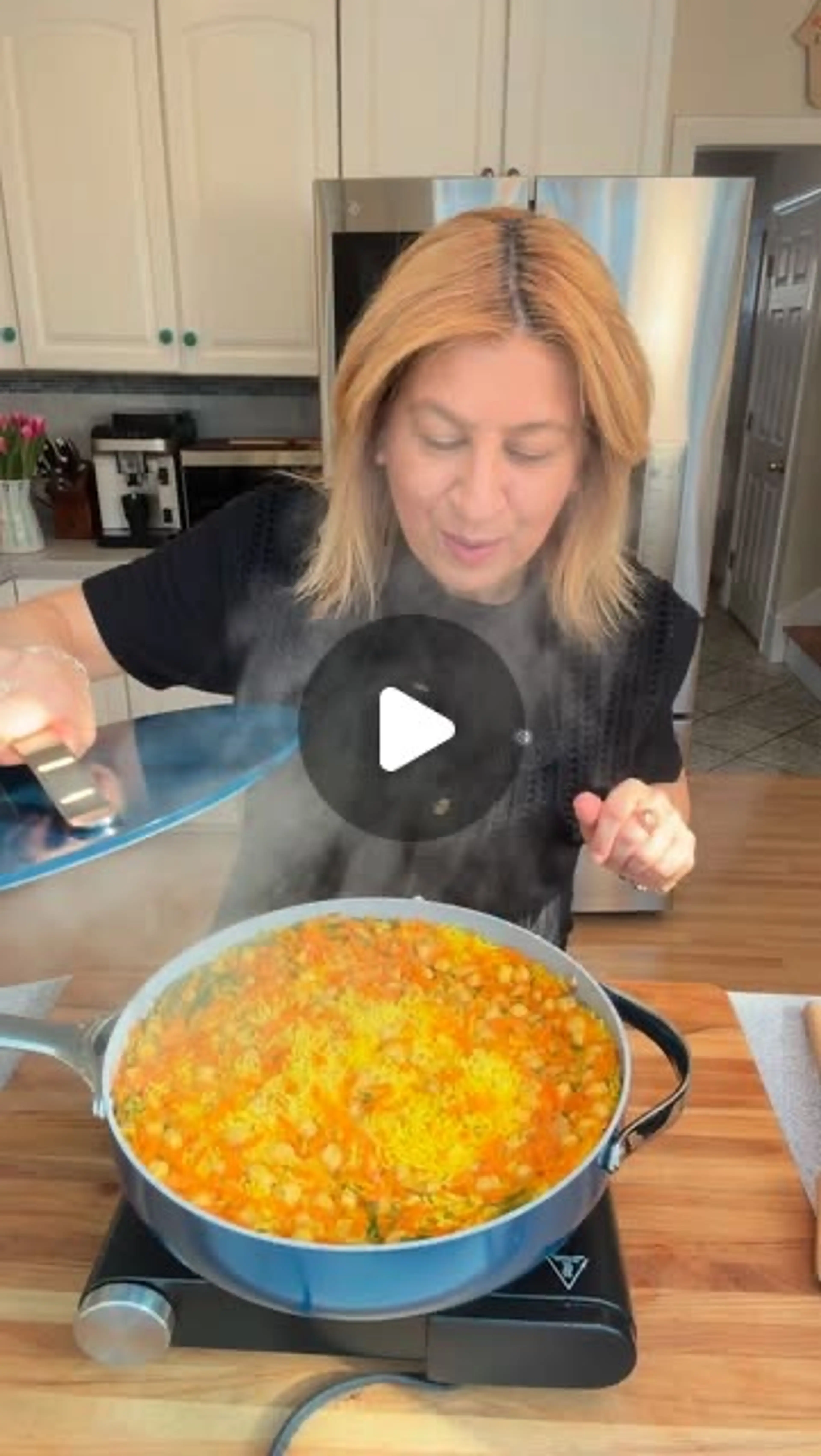 Golden Basmati Rice With Chickpeas