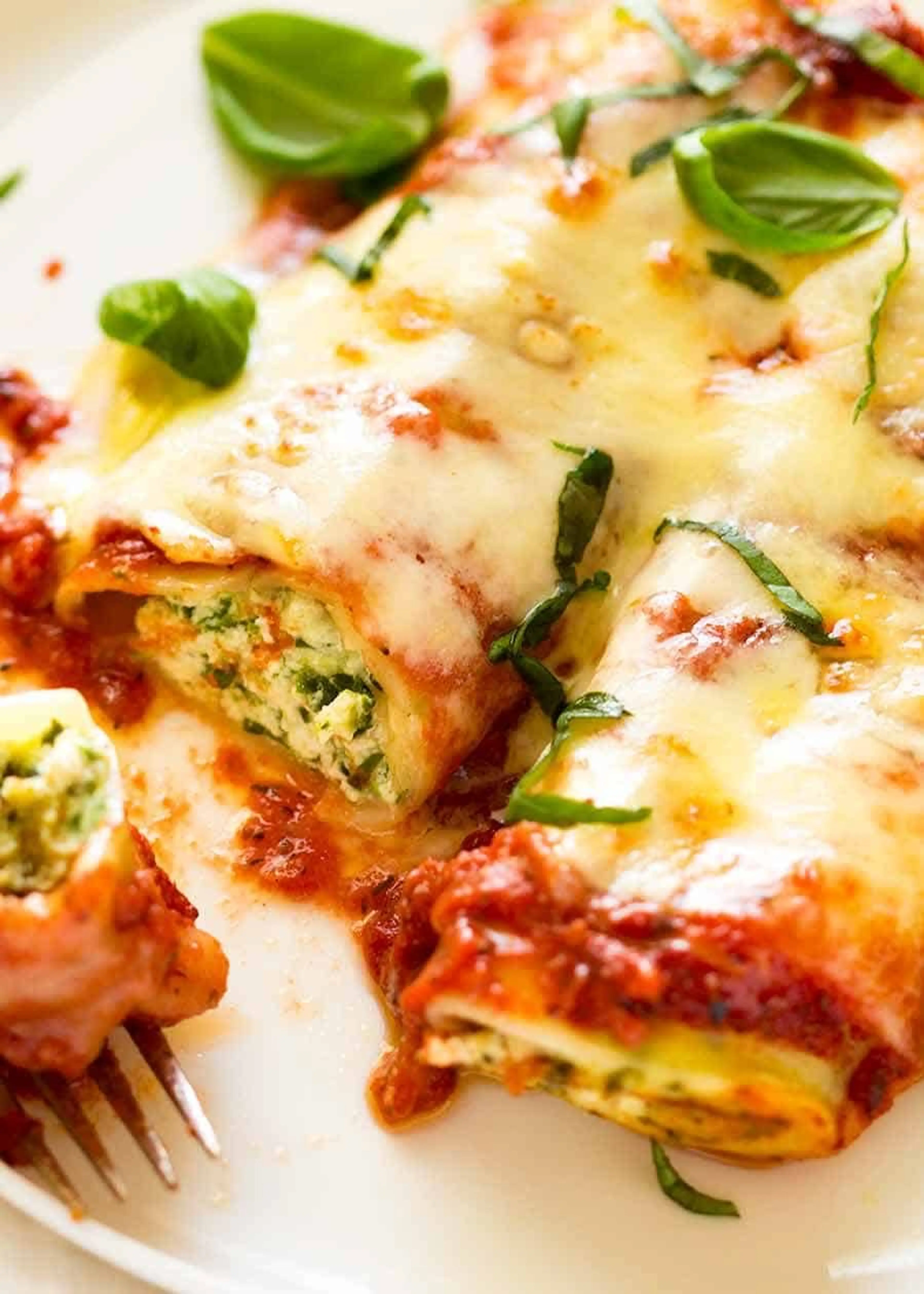 Spinach Ricotta Cannelloni