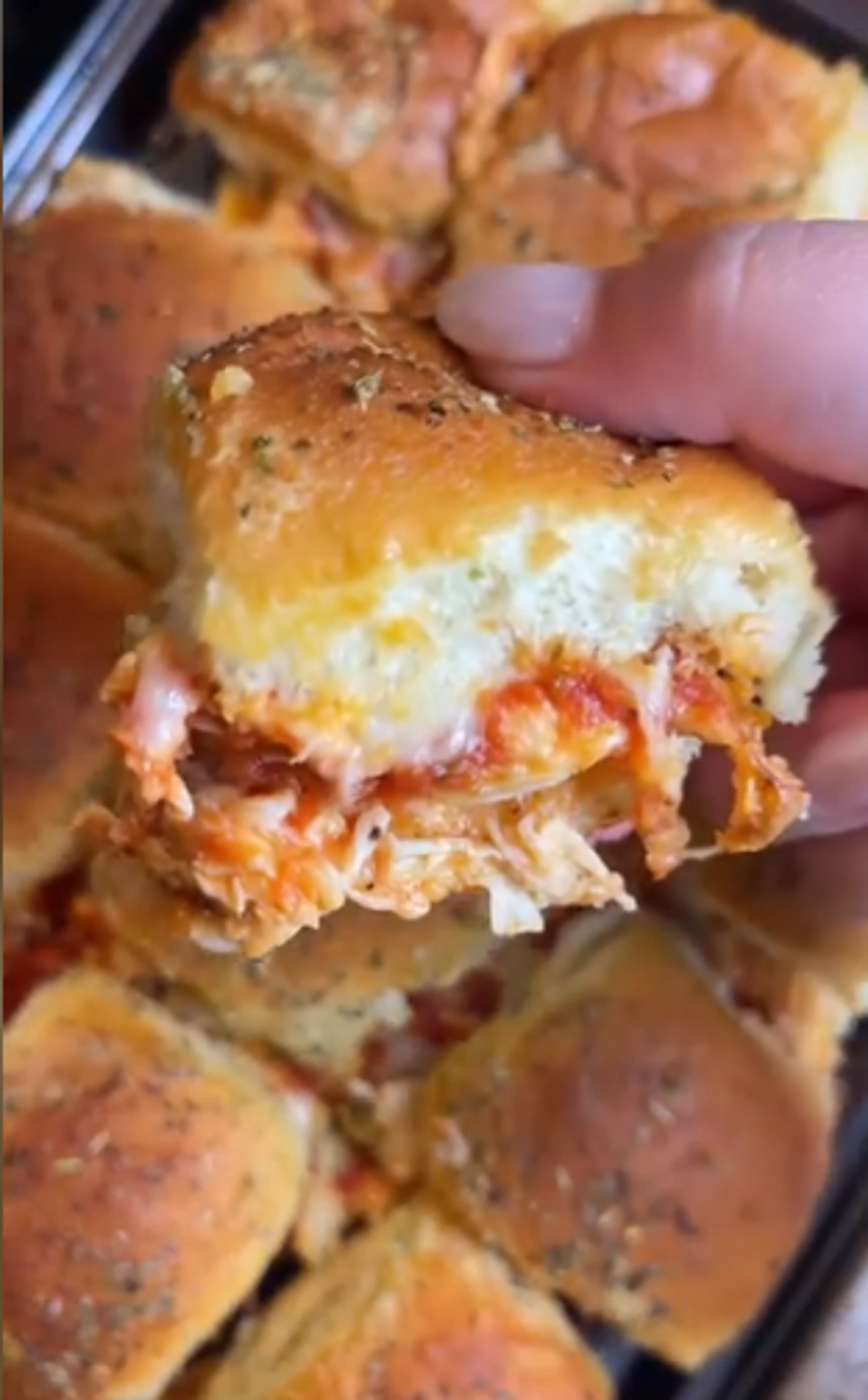 Shredded Chicken Parm Sliders