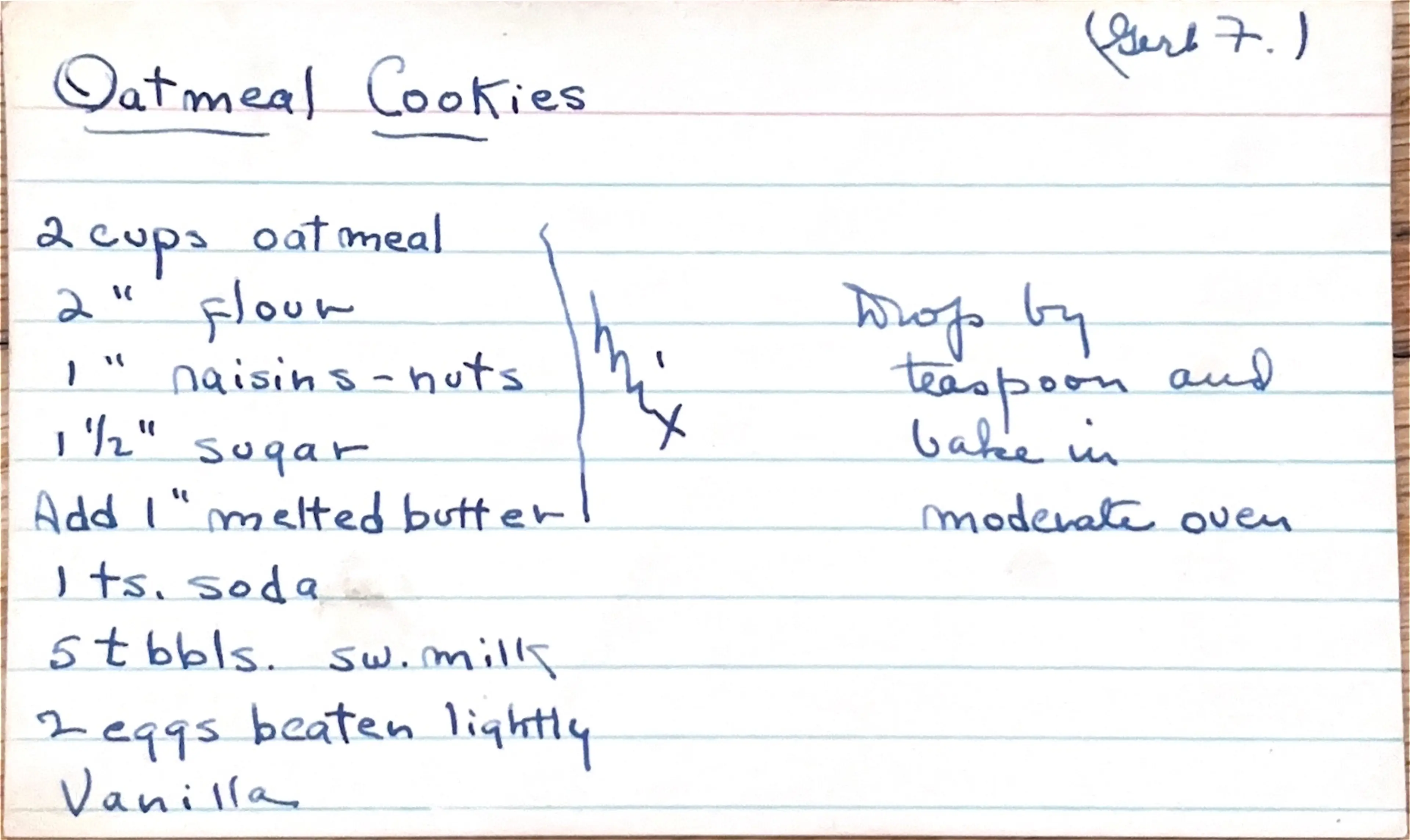 Oatmeal Cookies