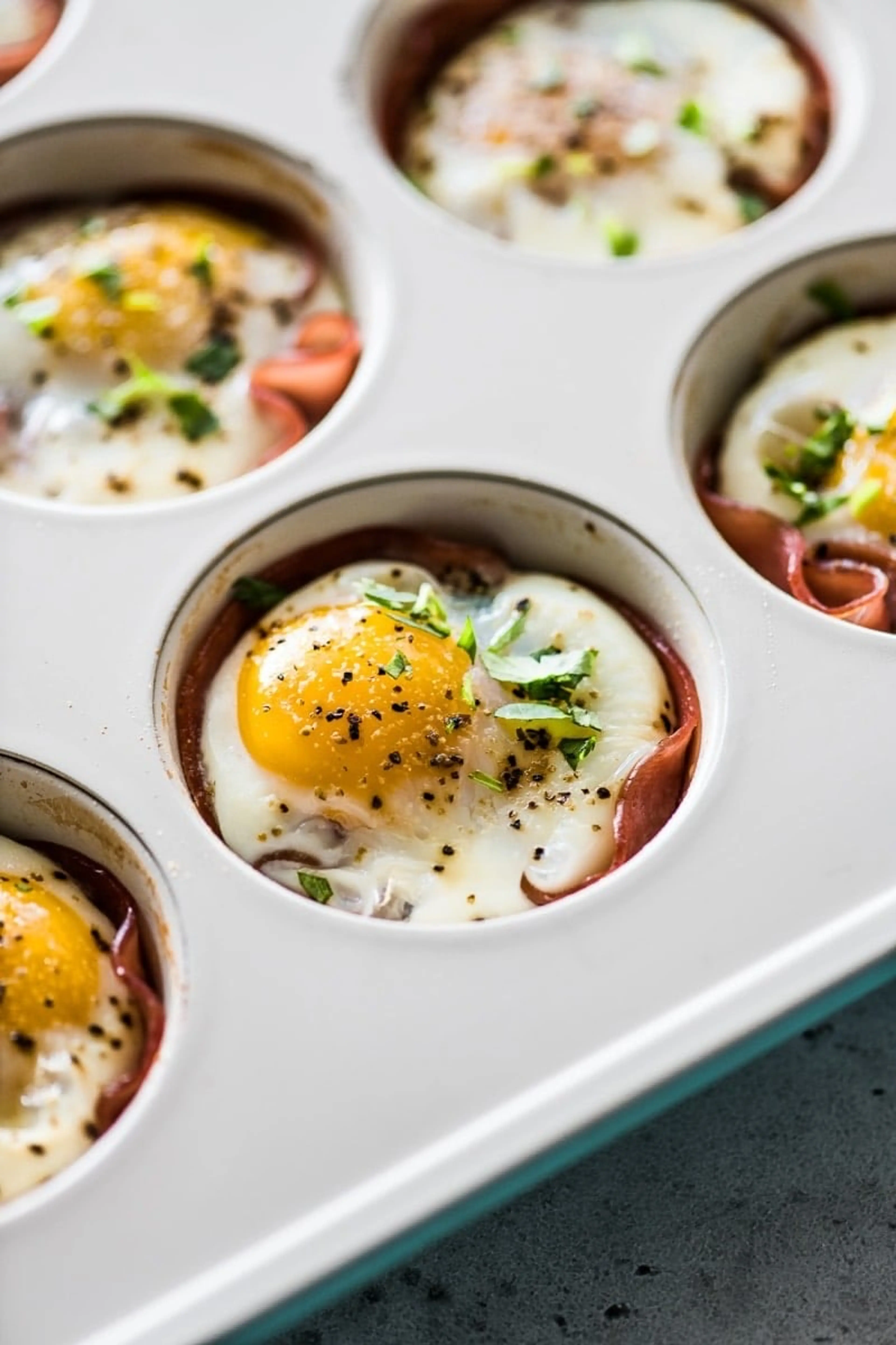 Baked Eggs (with Ham and Poblanos)