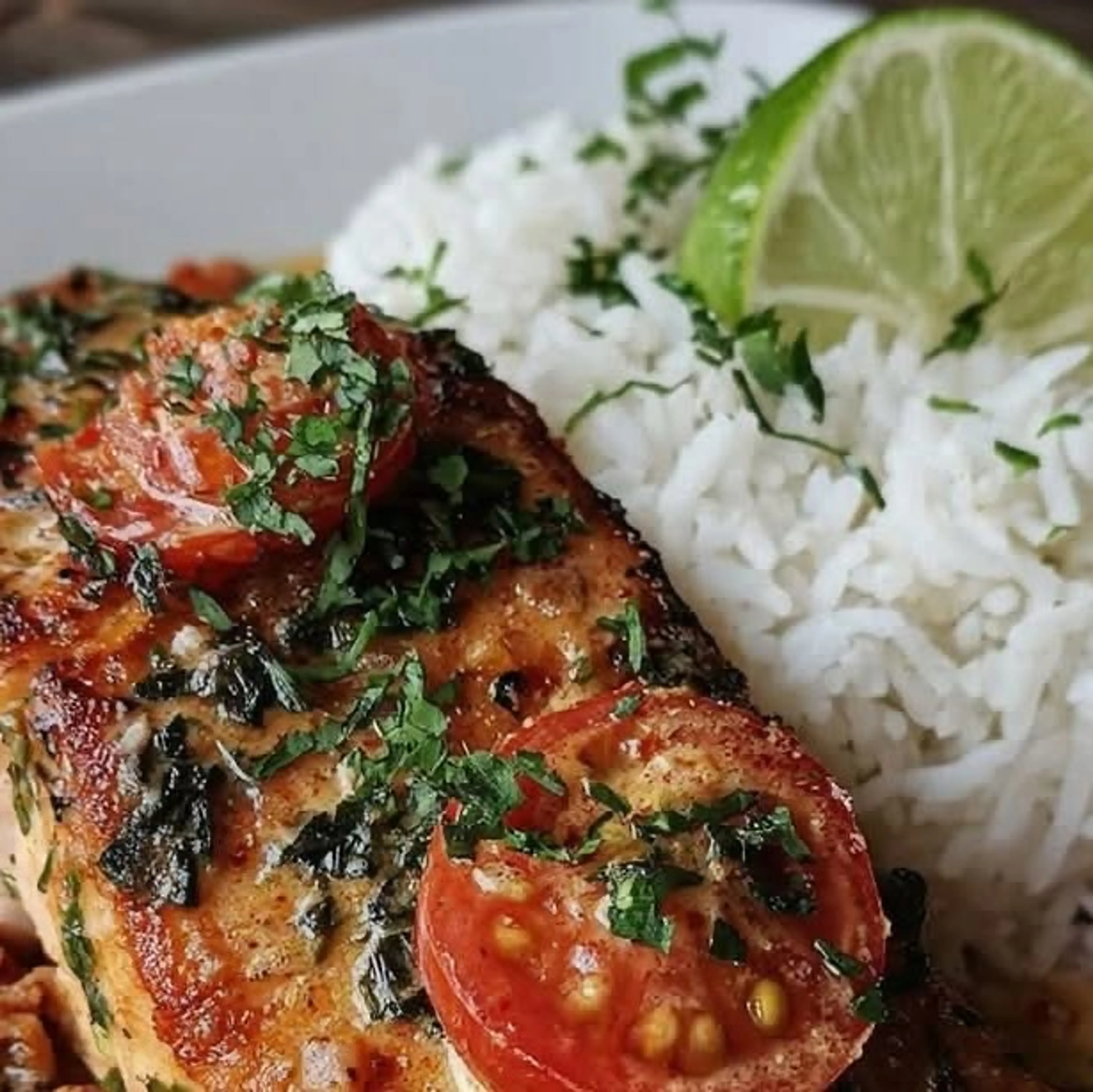 Coconut Curry Salmon with Jasmine Rice