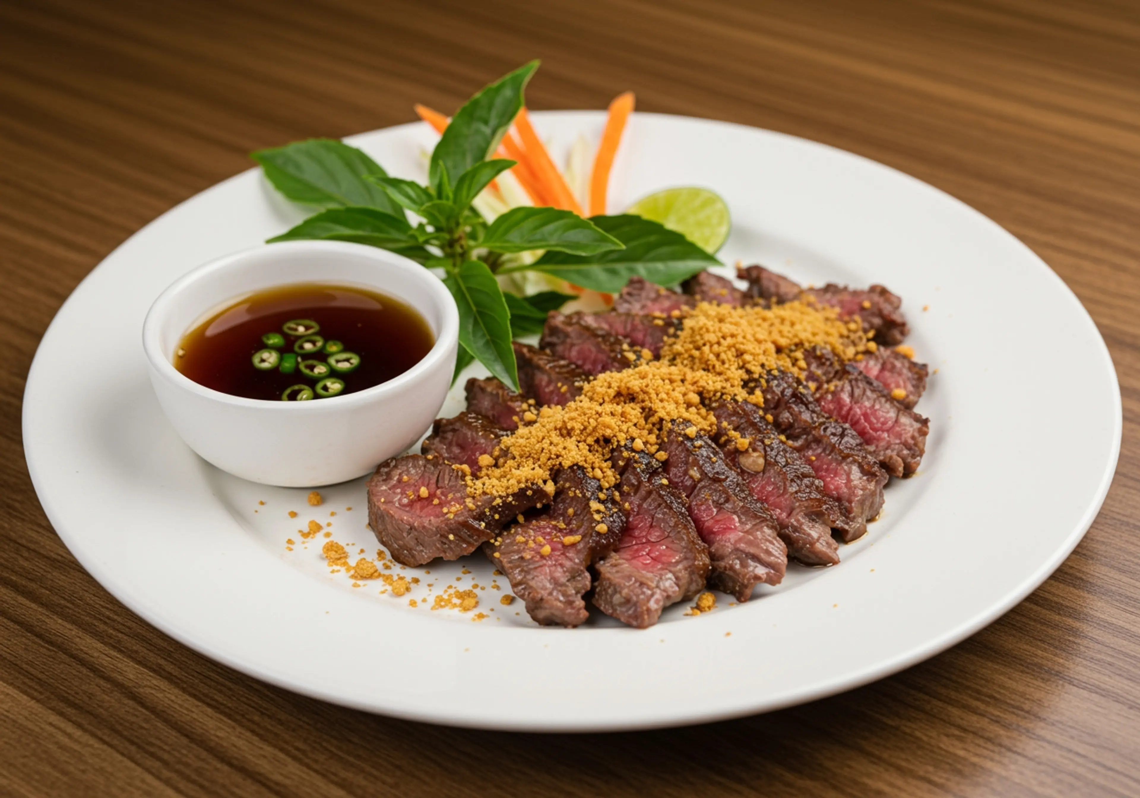 Sautéed Beef with Powder Grilled Rice