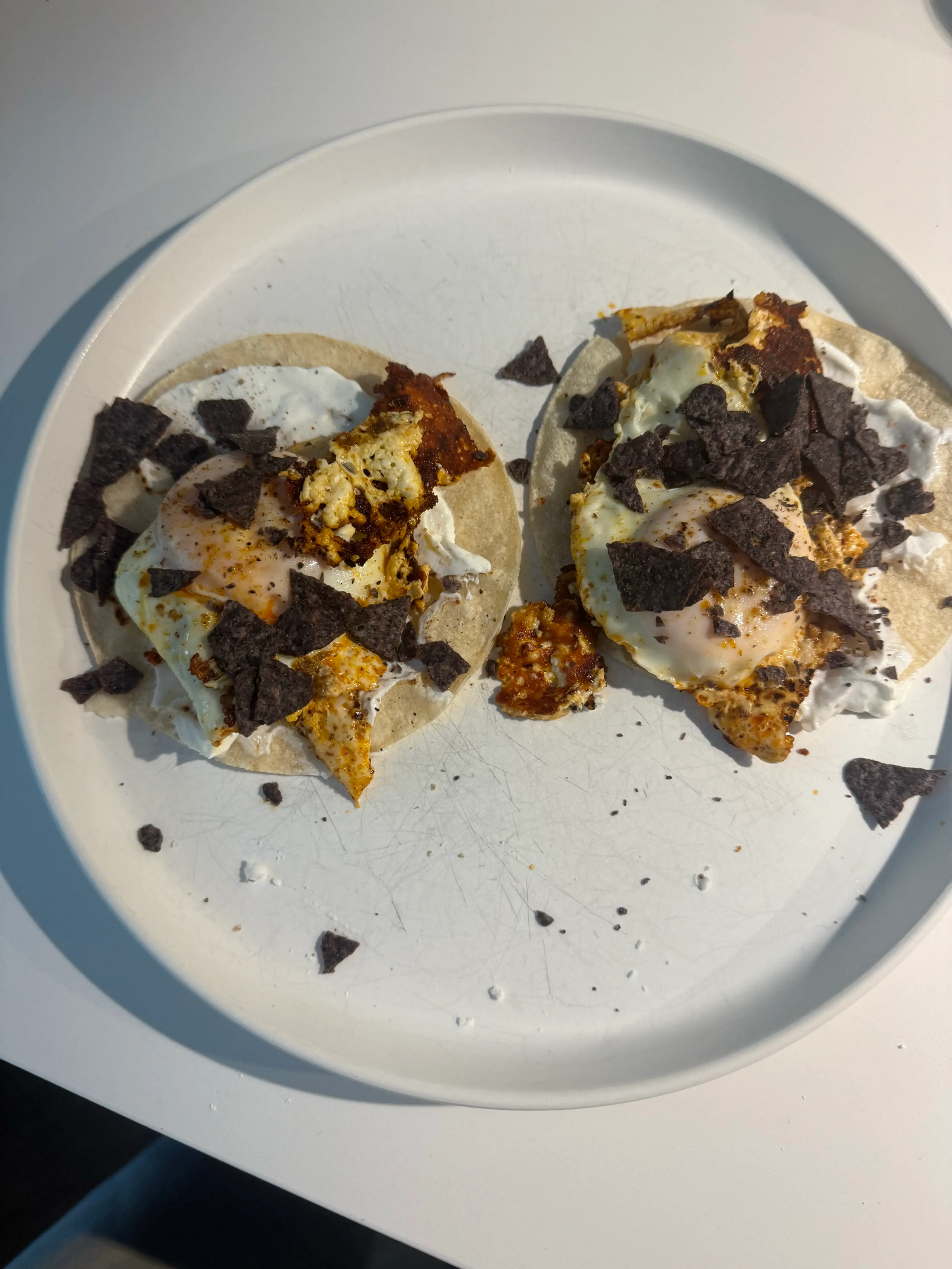 Chili Crisp Feta Egg Taco