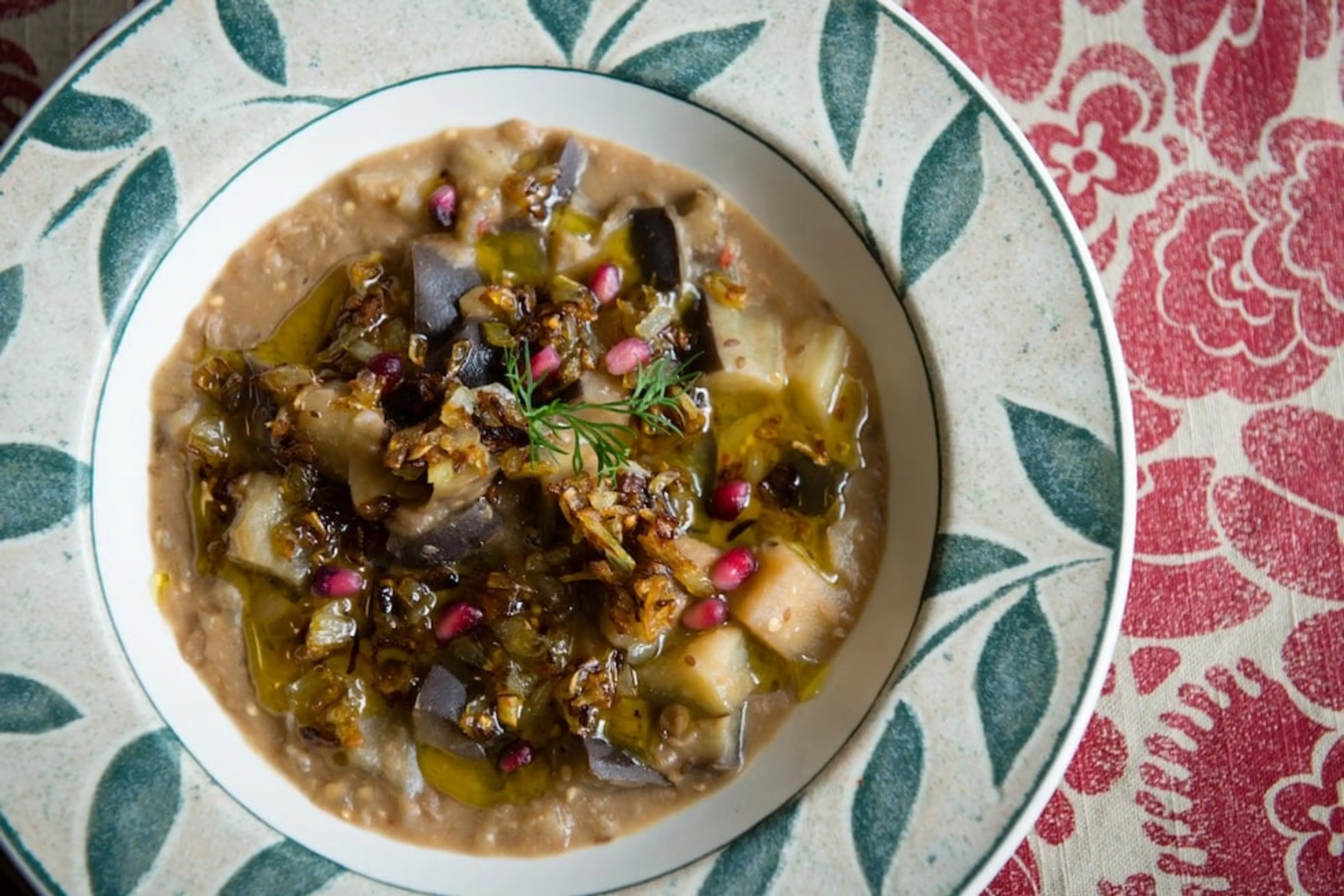 Sour Lentil and Eggplant Stew (Rumaniyya)