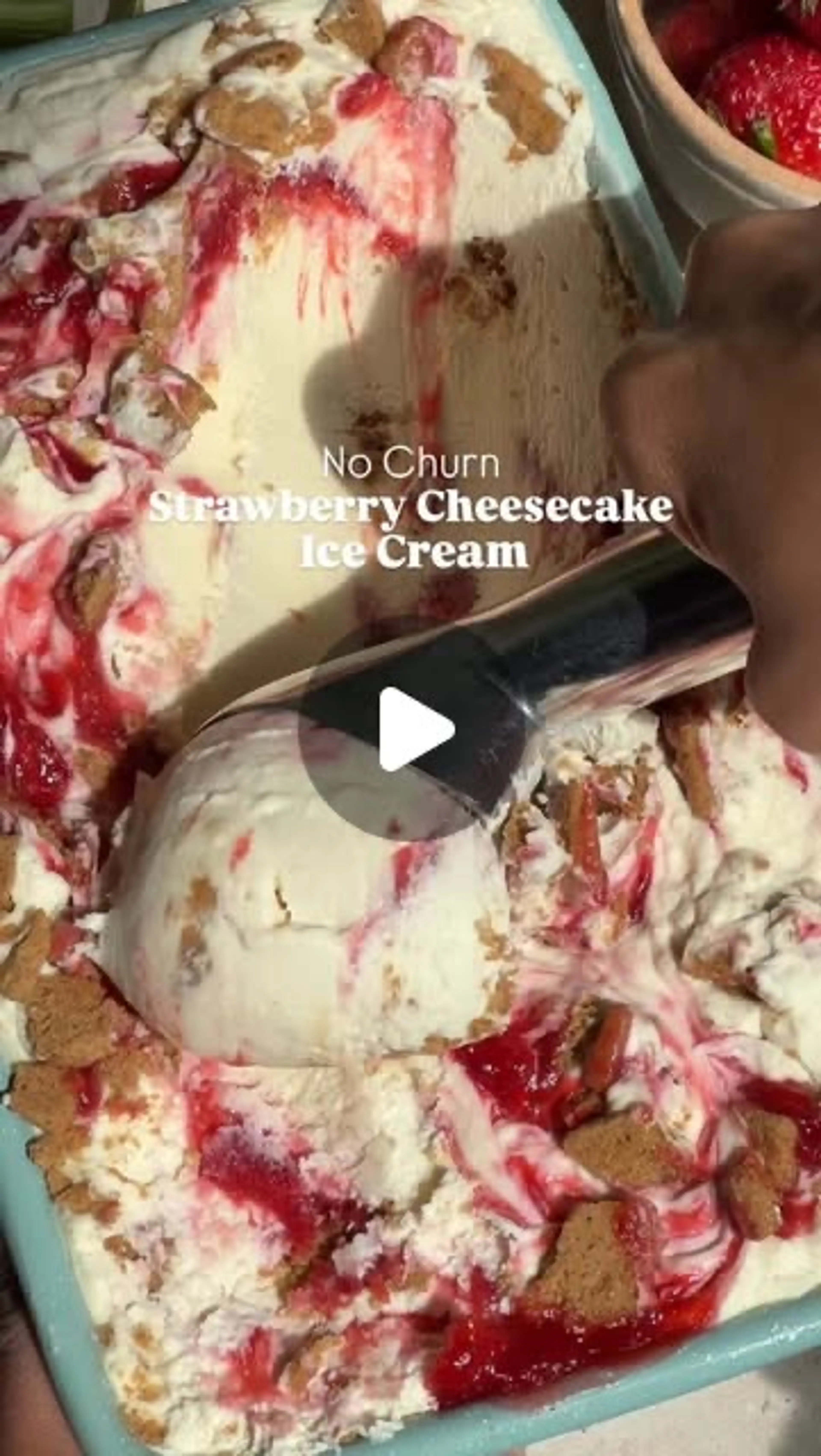 Strawberry Cheesecake Ice Cream (the Easy Way!) Made with Si
