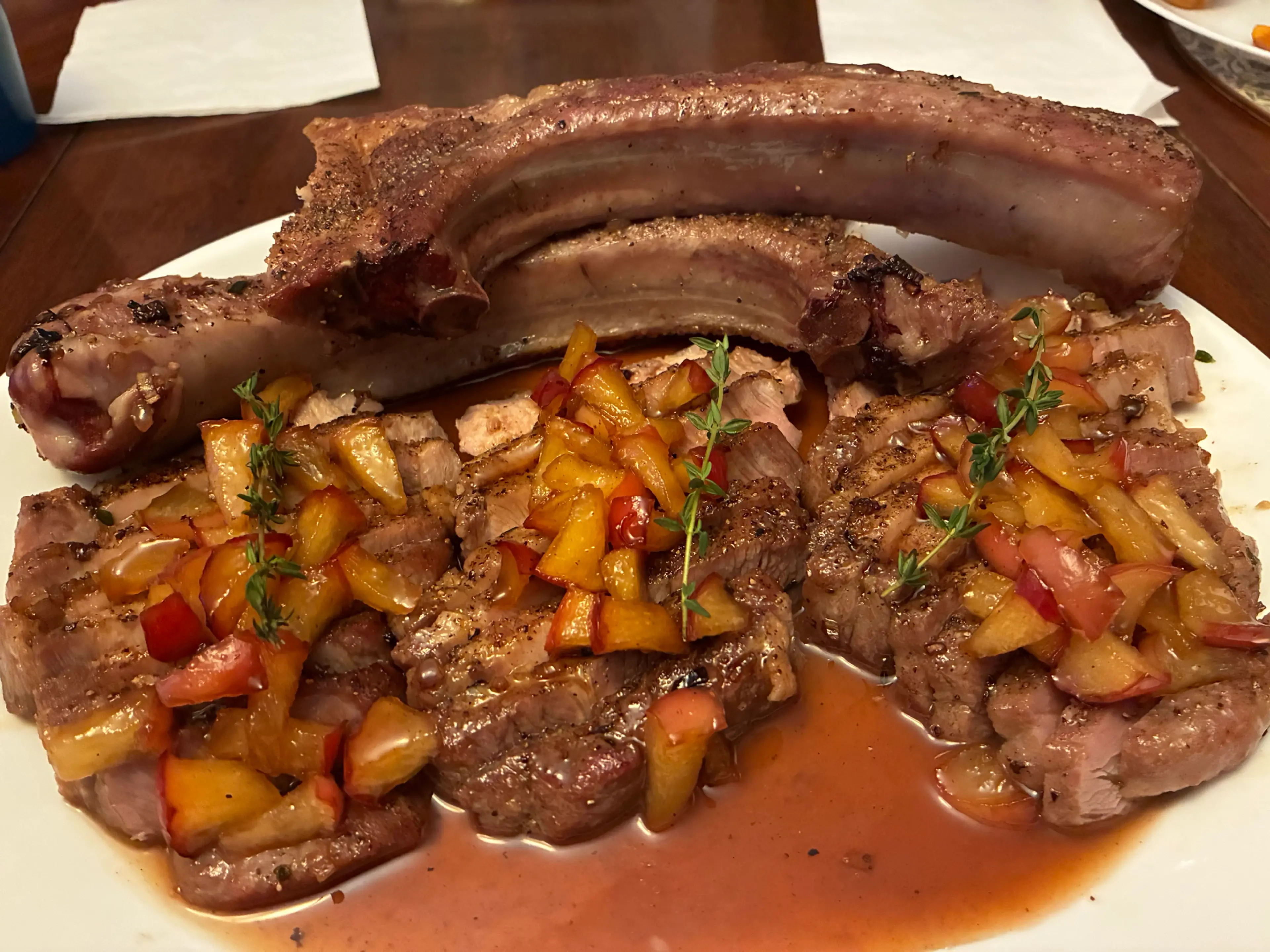 Reverse-Seared Pork Chops with Apple Cider Pan Sauce