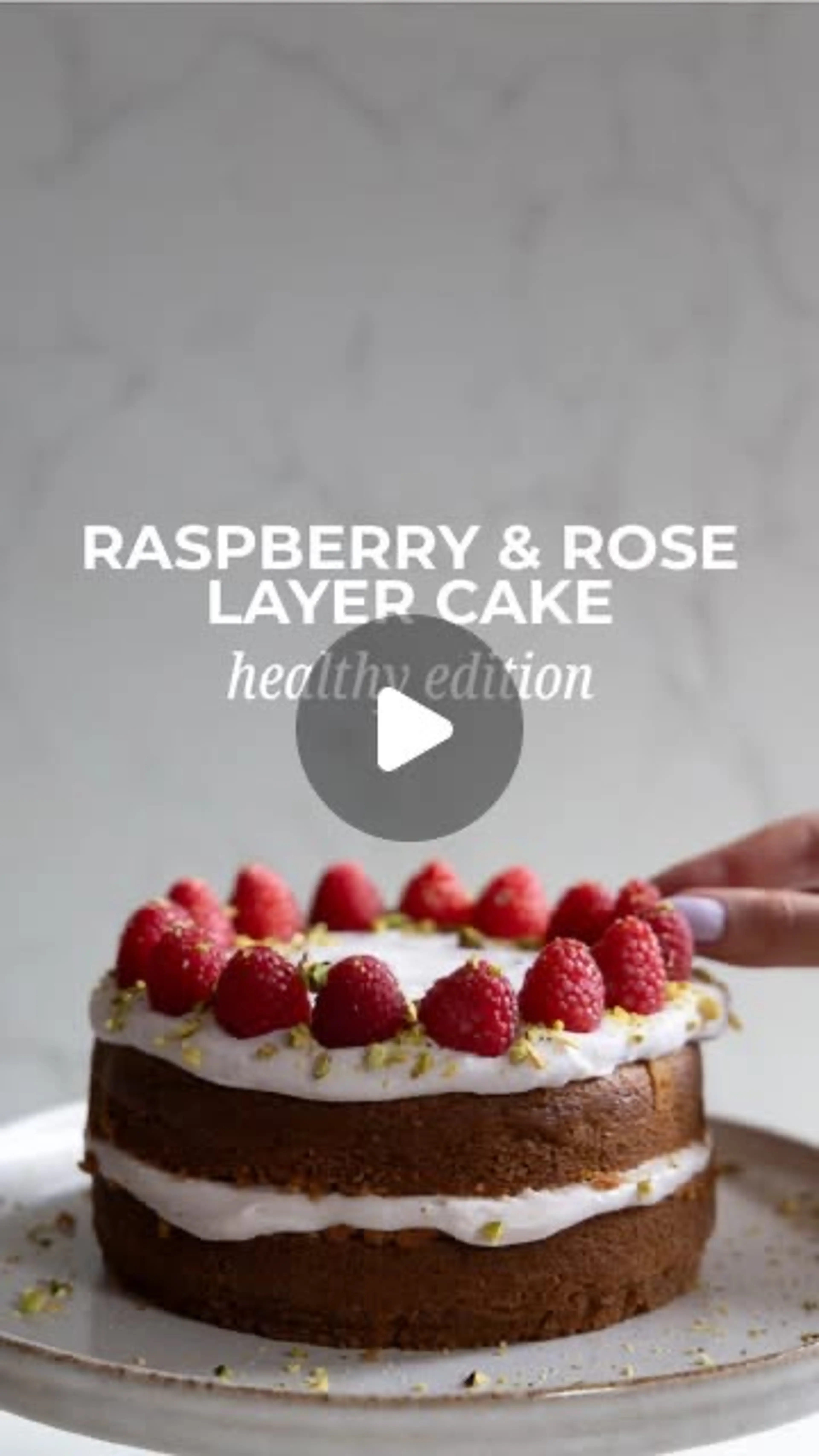 Raspberry Rose water Cake