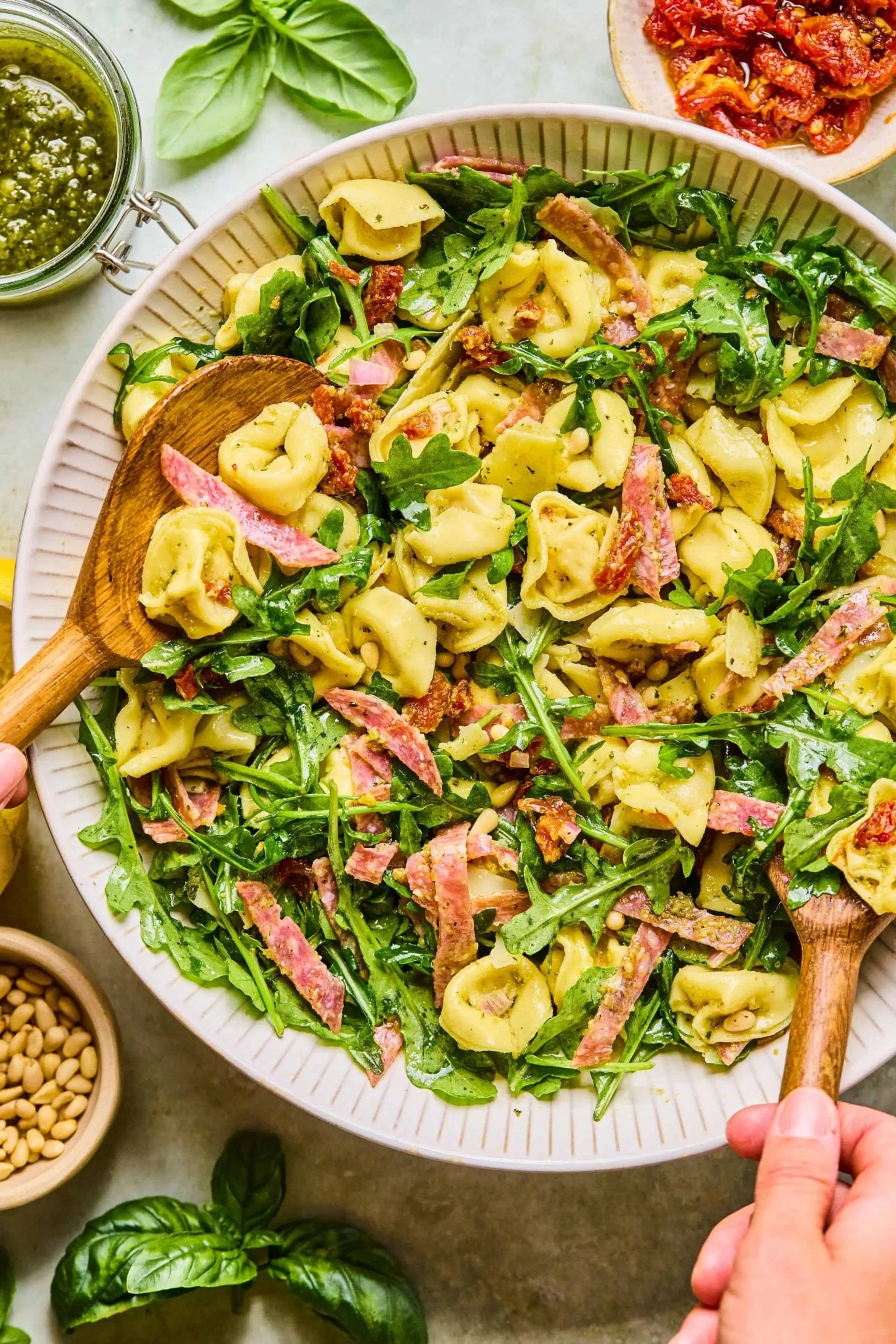 Pesto Tortellini Pasta Salad