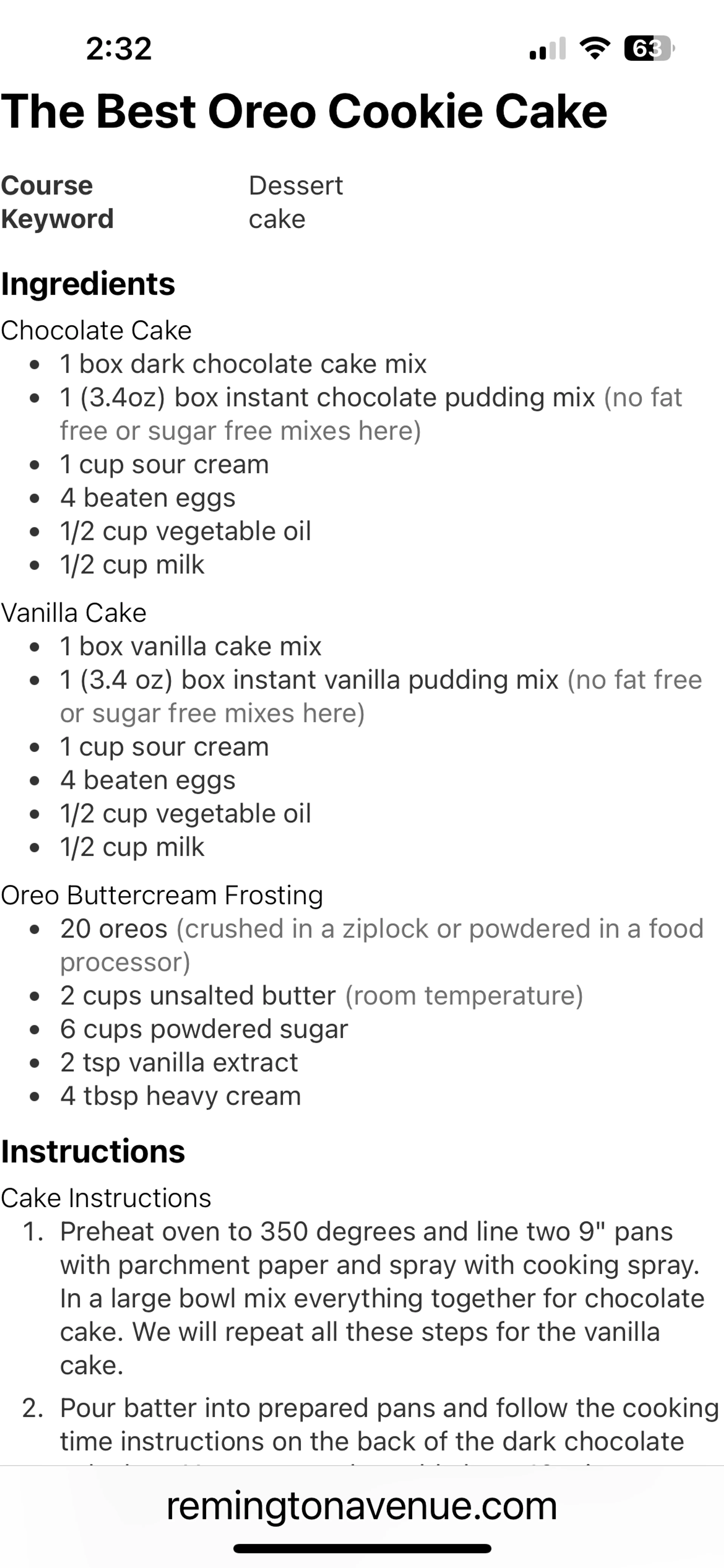 & Print The Best Oreo Cookie Cake