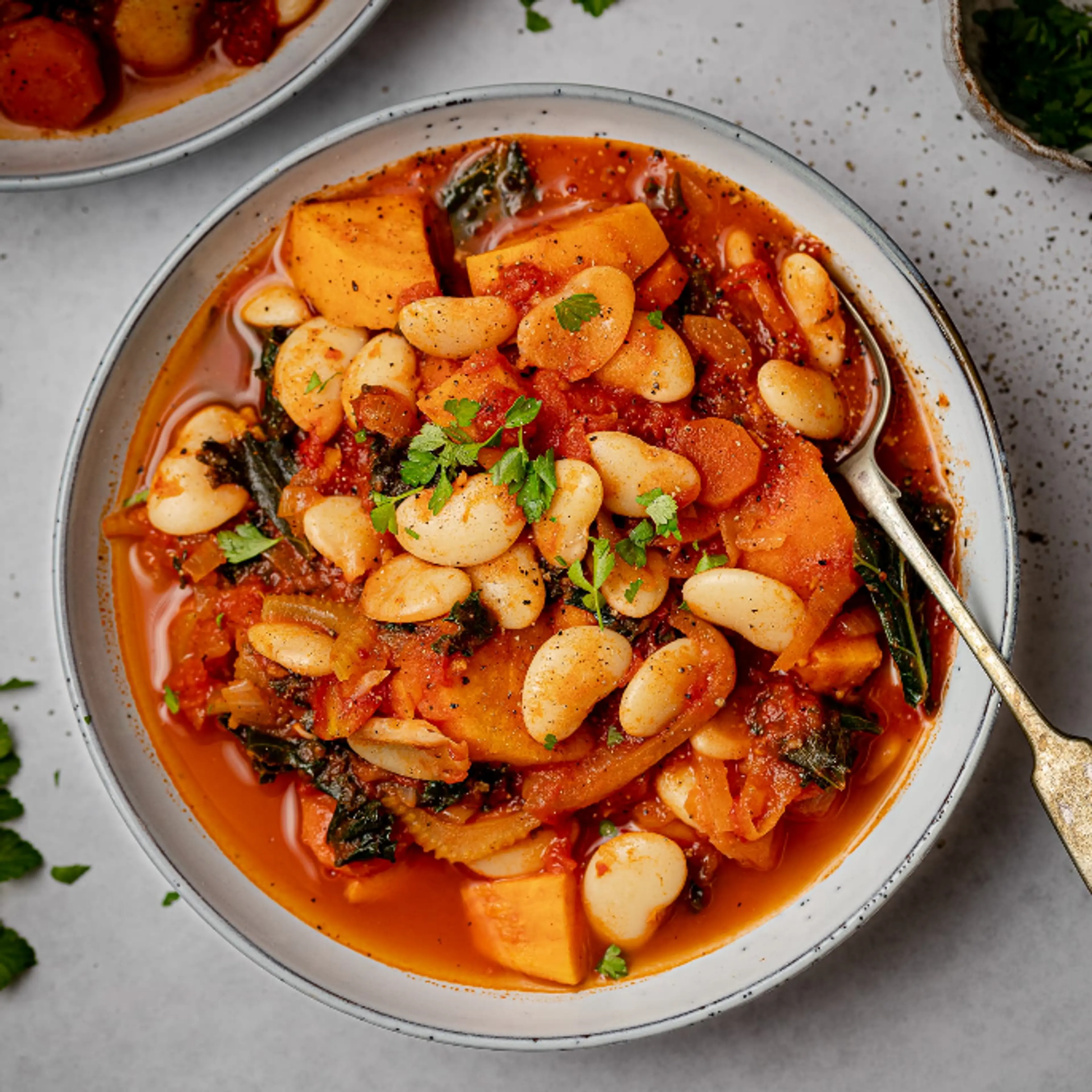 Butter Bean Stew with Kale and Sweet Potato