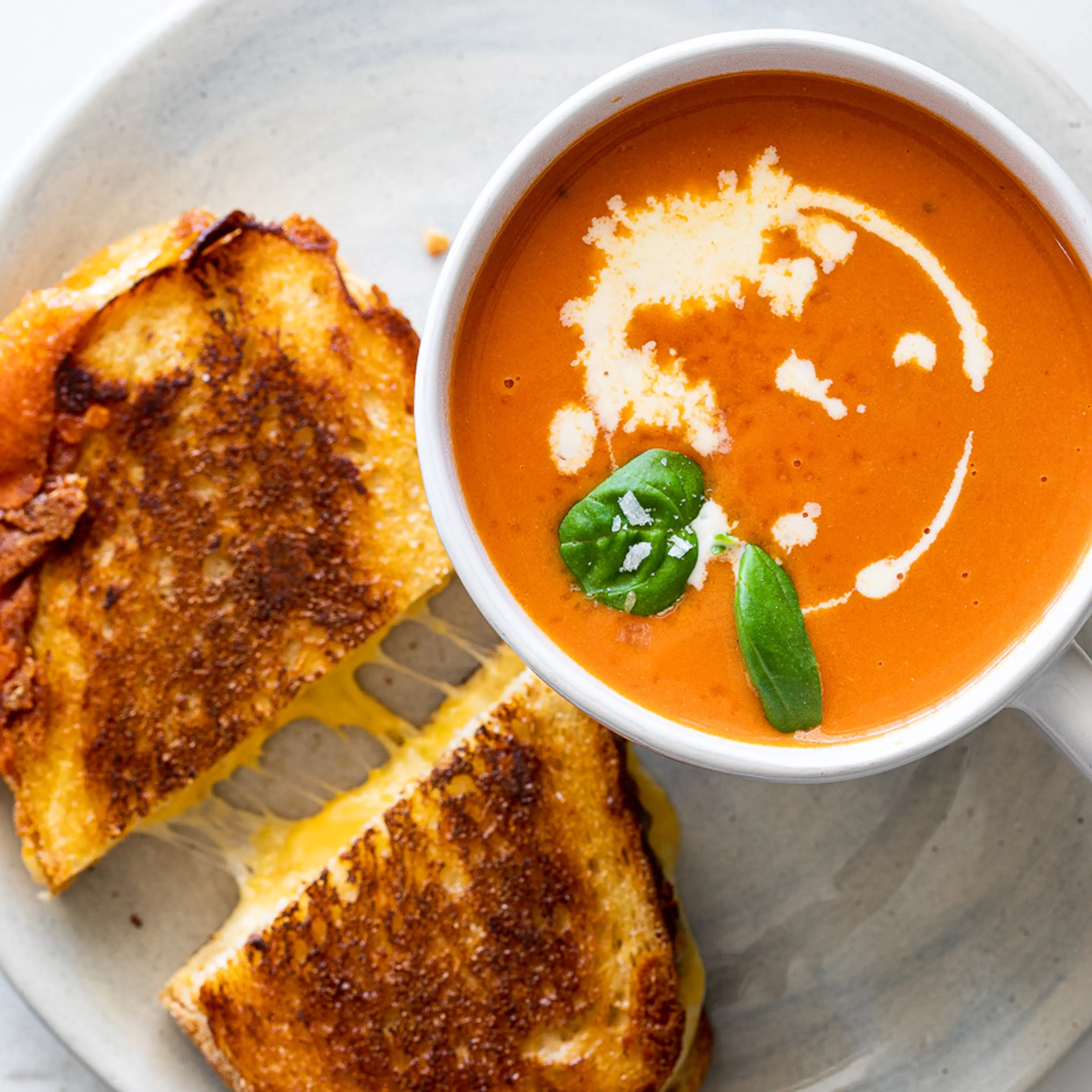 Fancy Grilled Cheese and Tomato Soup