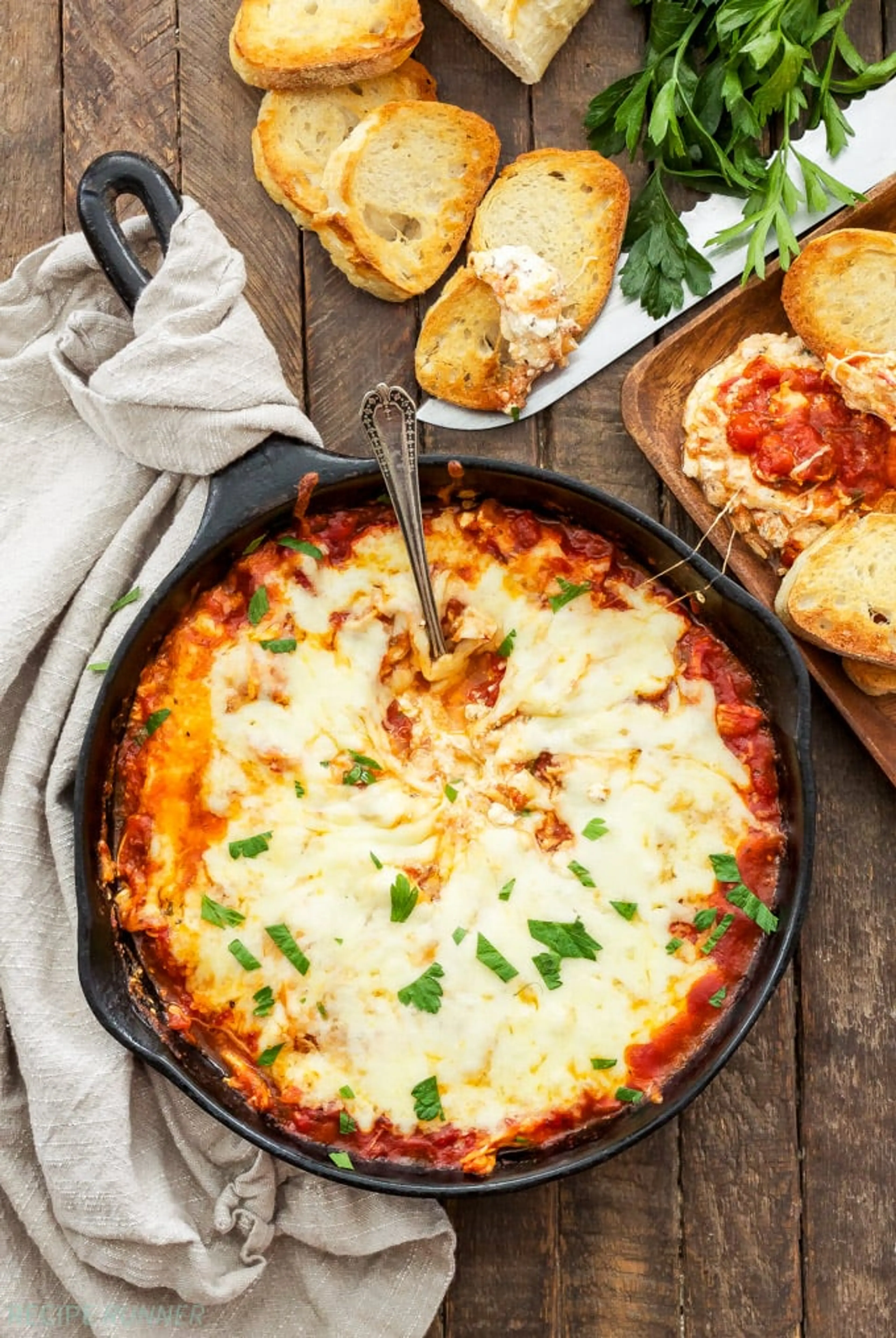 Skillet Chicken Parmesan Dip