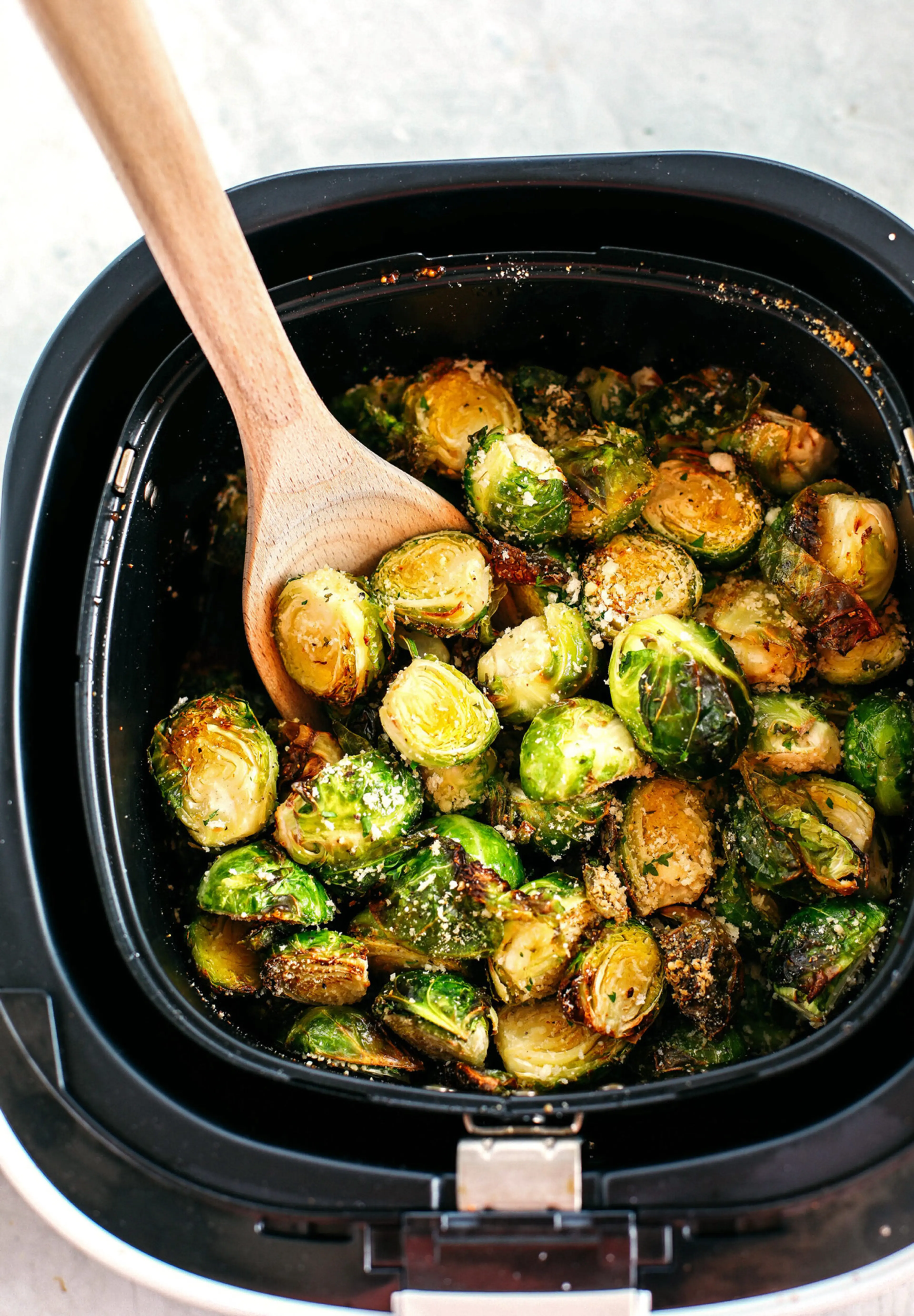 Air Fryer Garlic Parmesan Brussels Sprouts