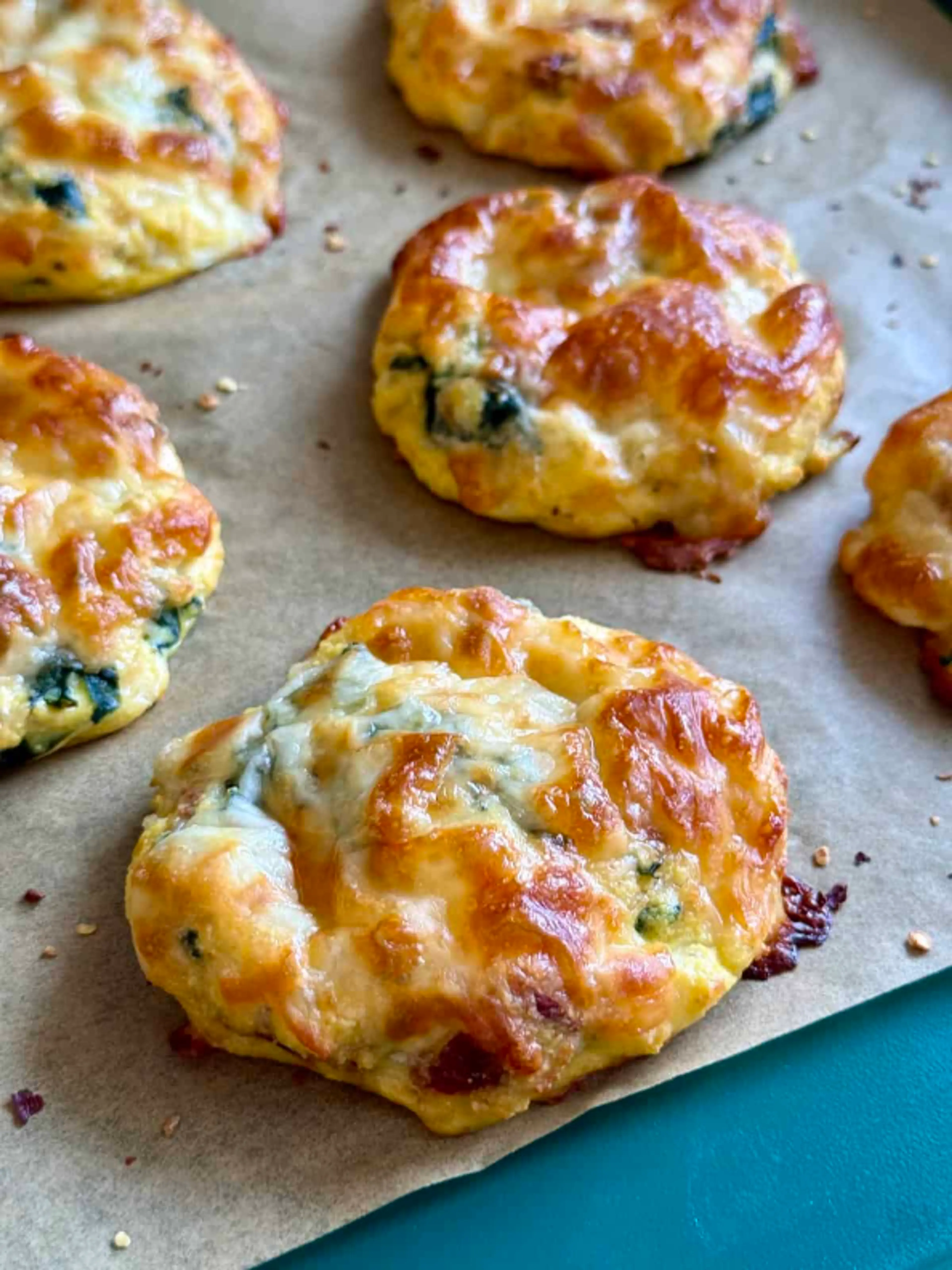 Easy Sun Dried Tomato + Spinach Egg Biscuits