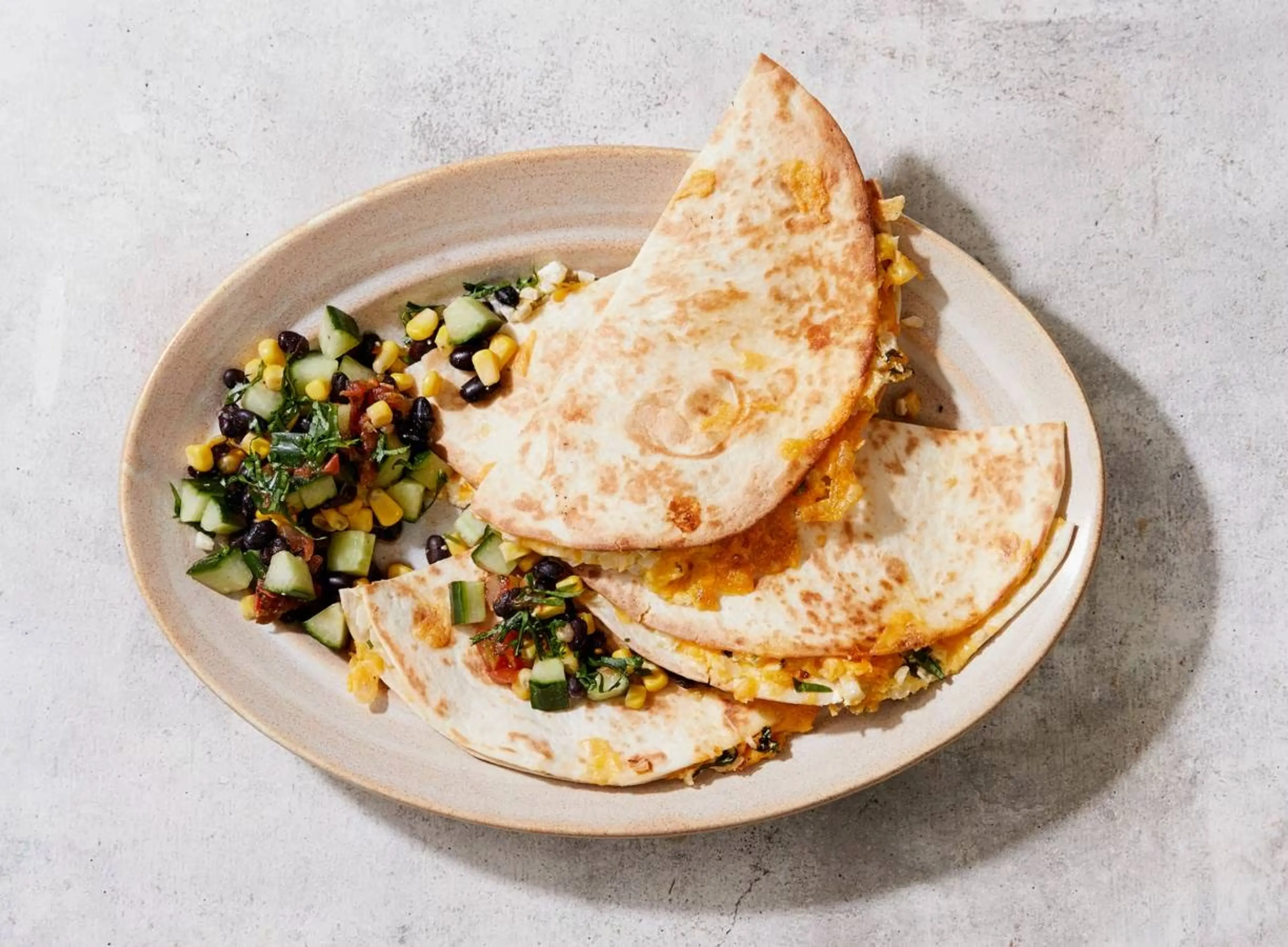 Quesadilla’s met Mexicaanse bonensalade