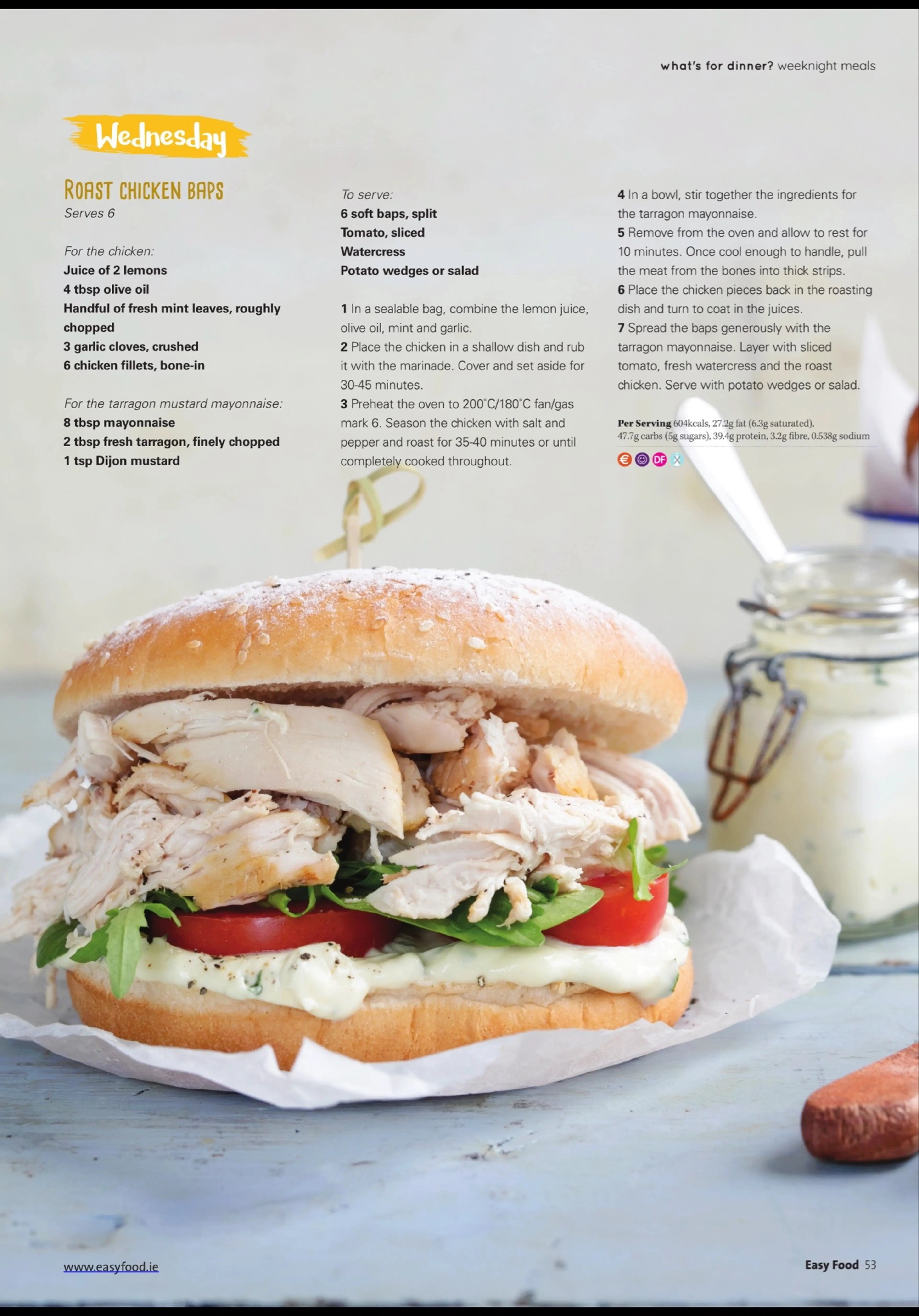 ROAST CHICKEN BAPS