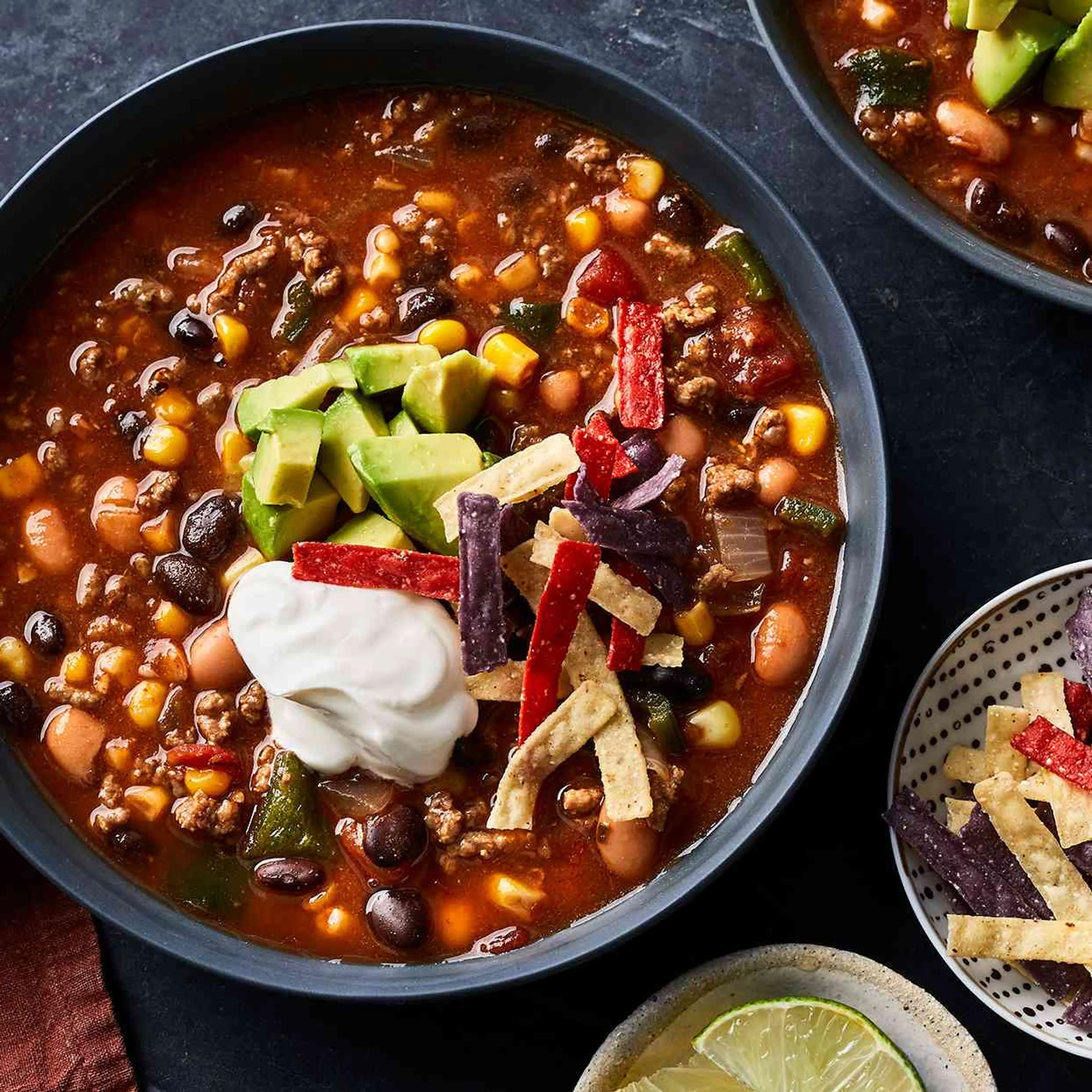 Bean & Beef Taco Soup