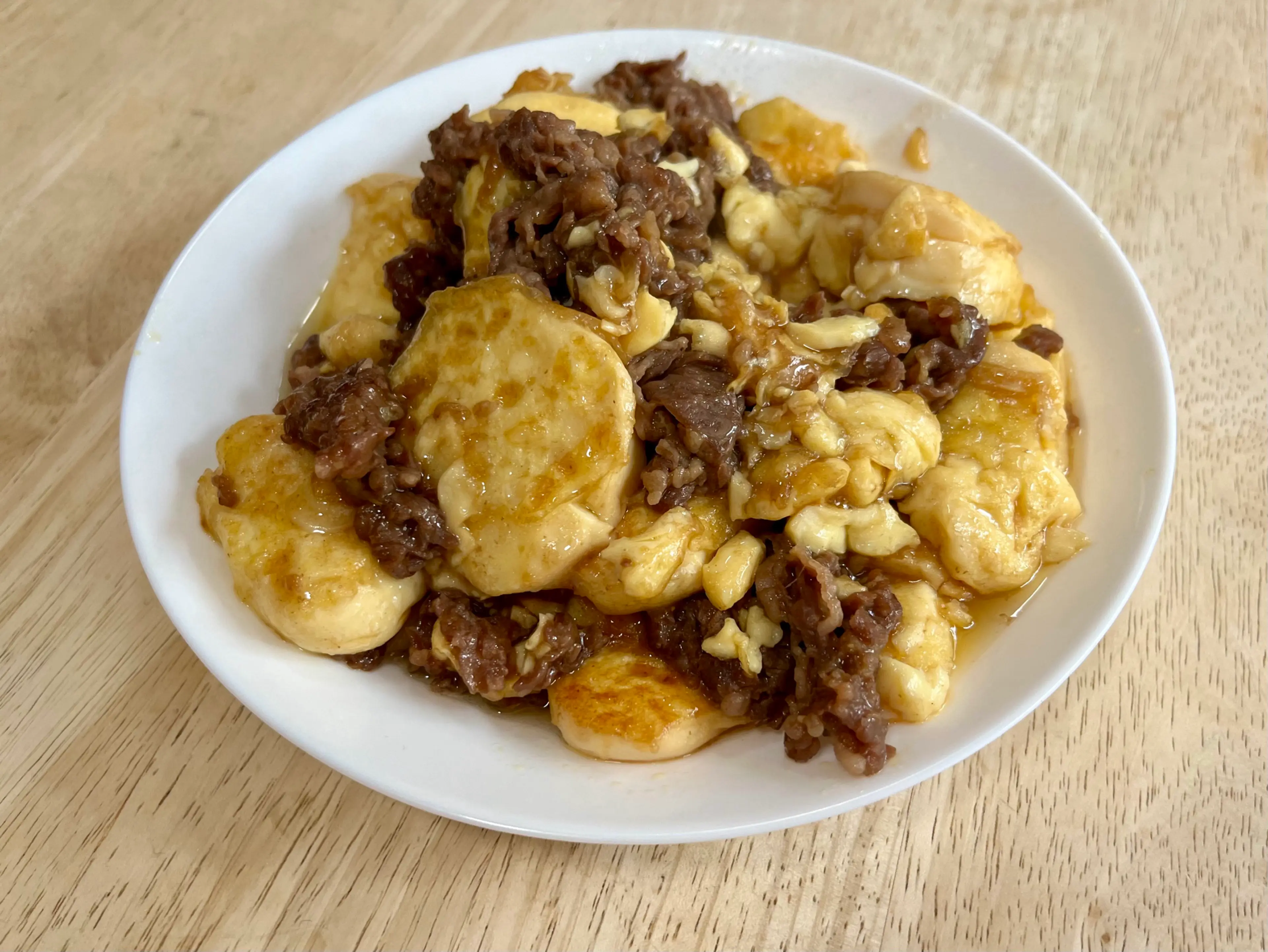 Egg Tofu w/Beef
