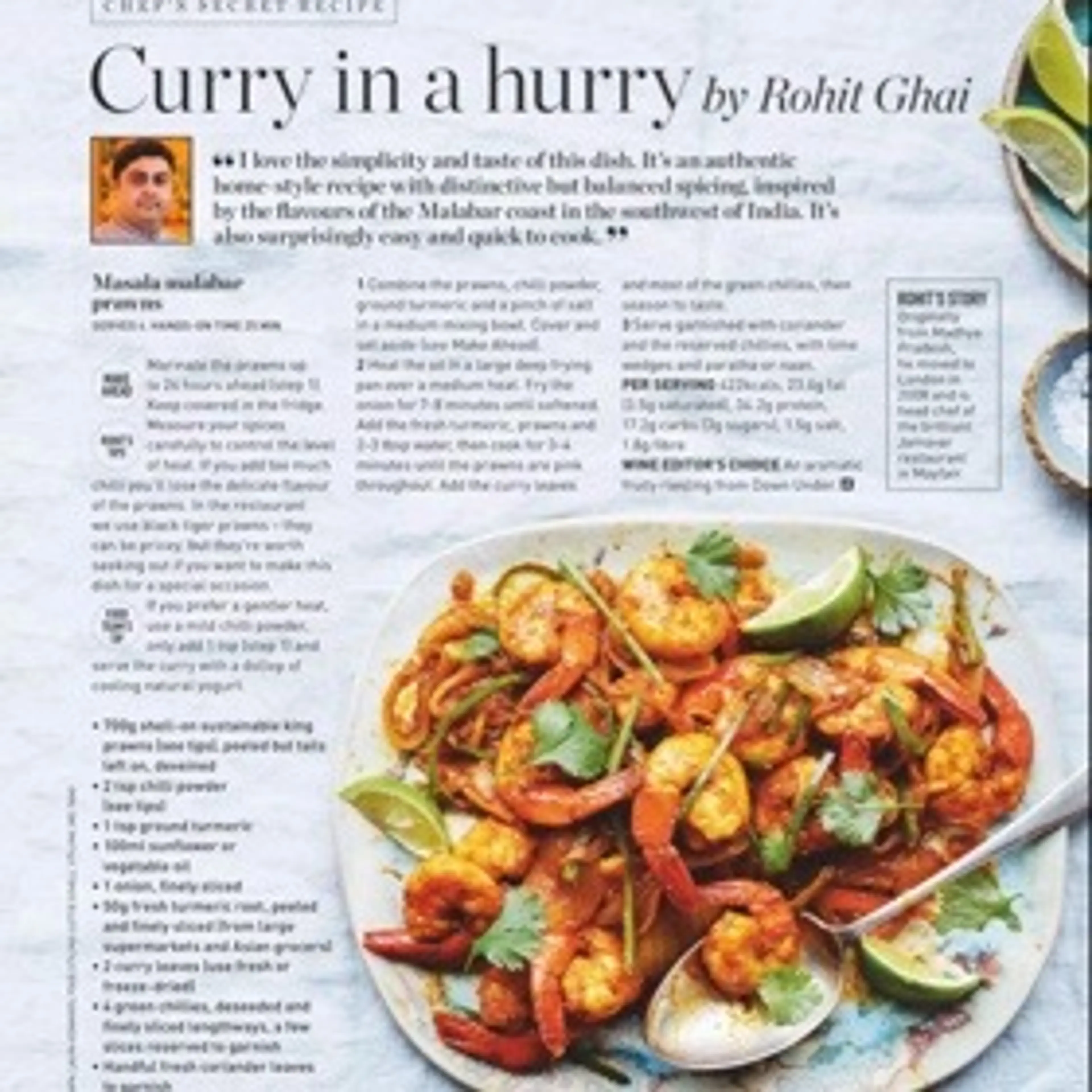 Masala malabar prawns