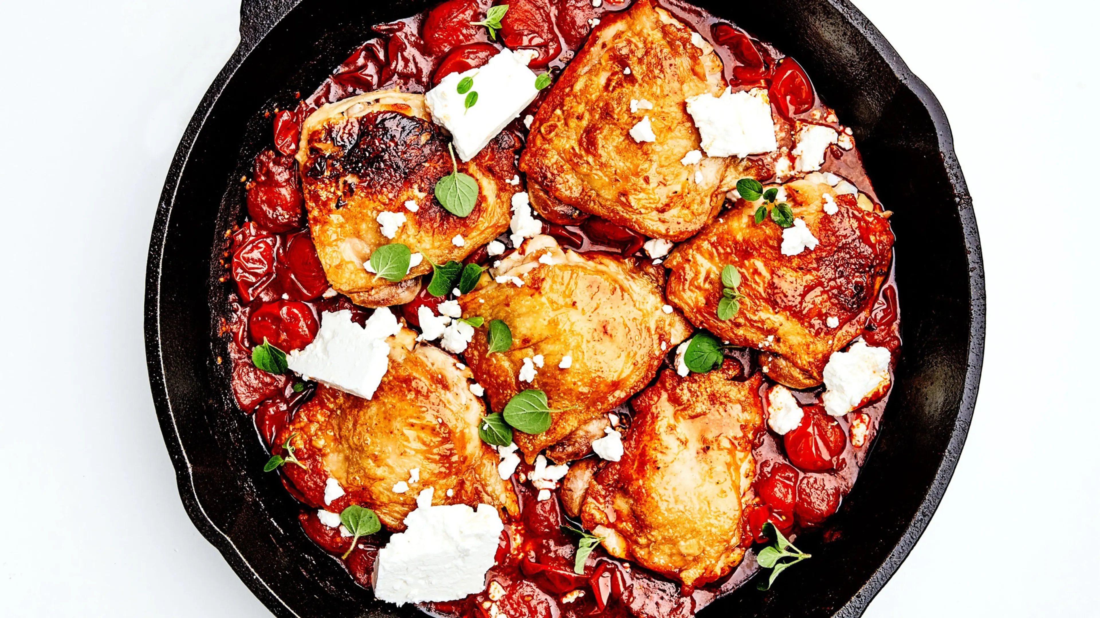 Chicken Thighs With Tomatoes and Feta