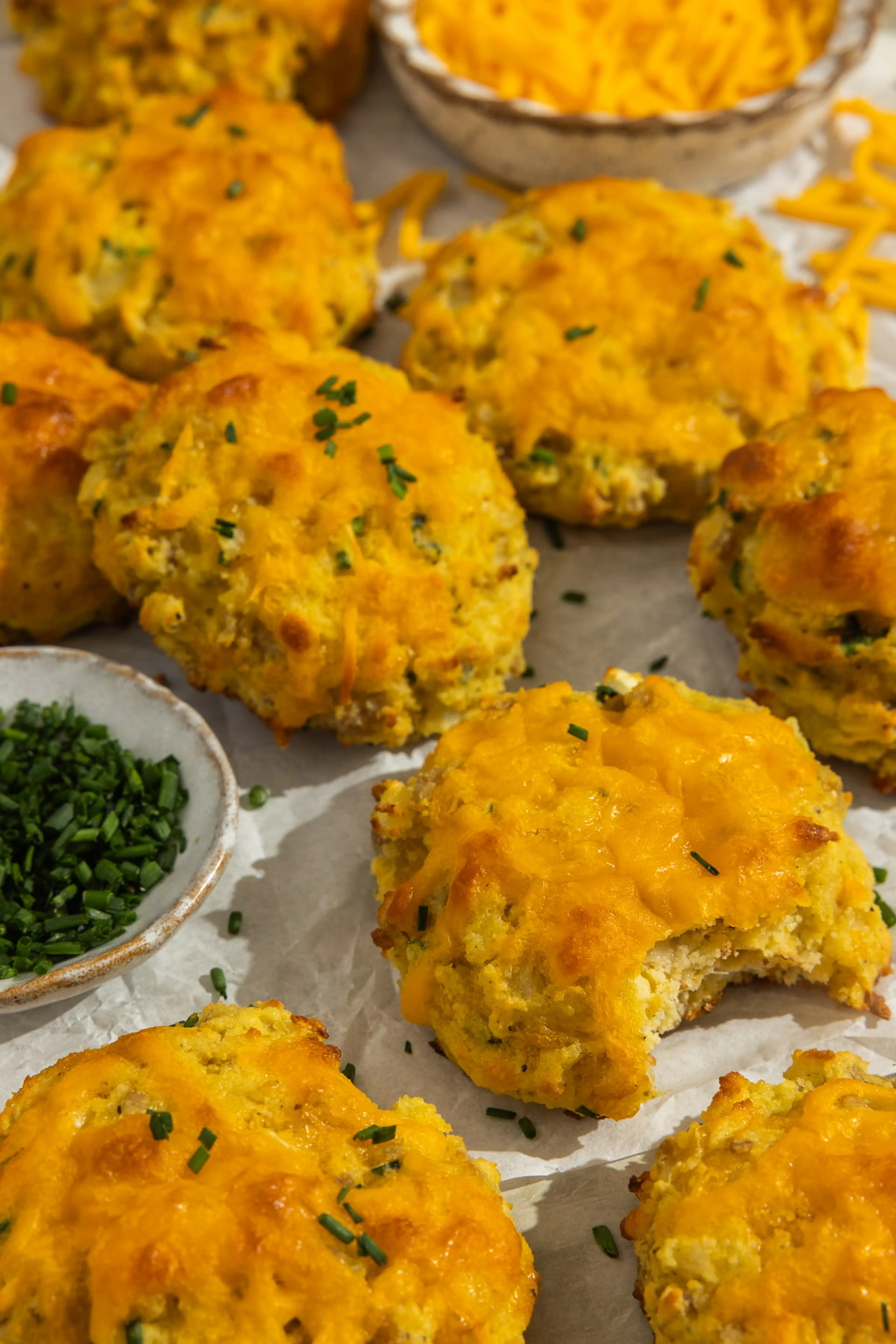 Cheddar and Chive Breakfast Biscuits