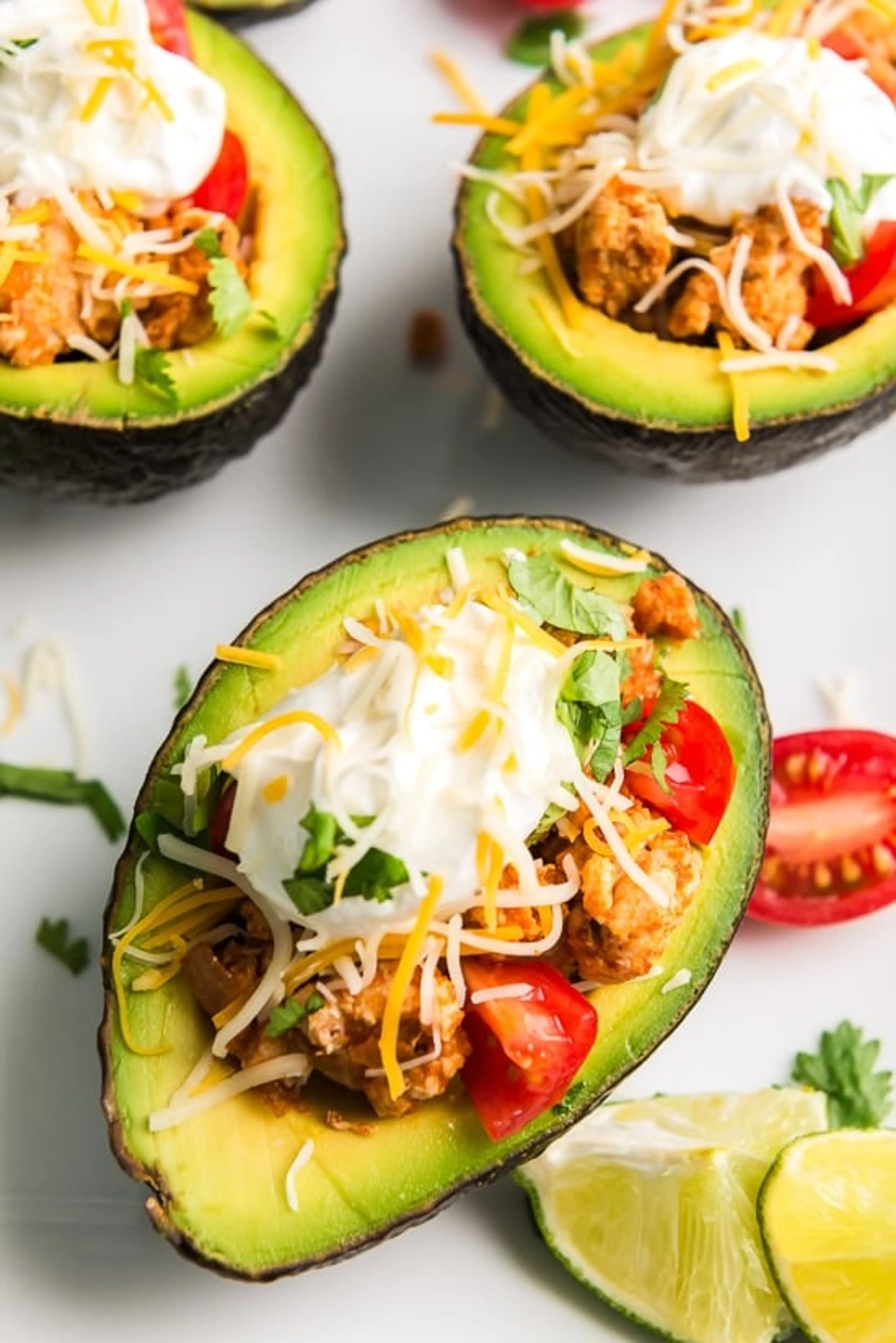 Low Carb Turkey Taco Stuffed Avocados