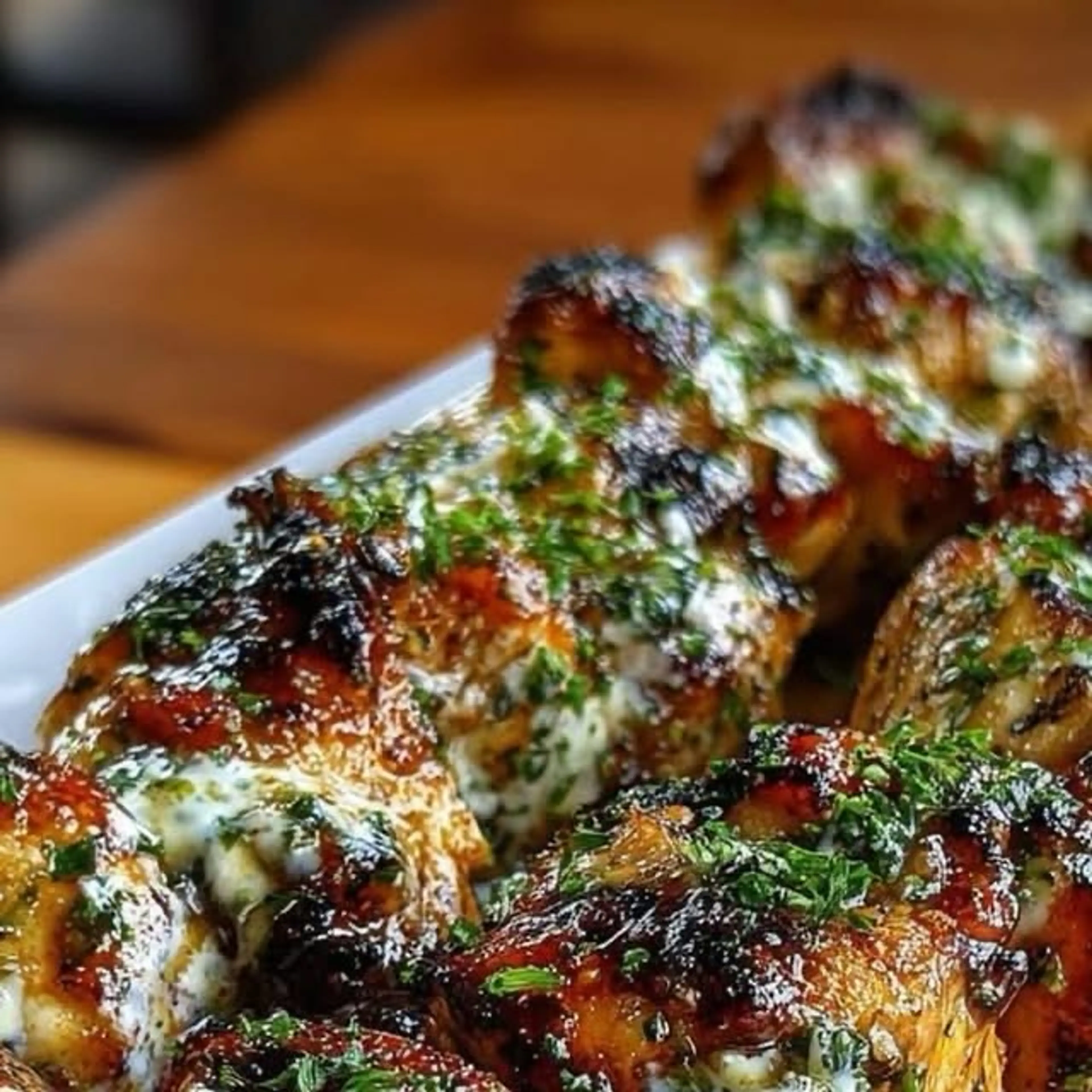Maple Garlic Chicken Skewers with Creamy Dijon Dip