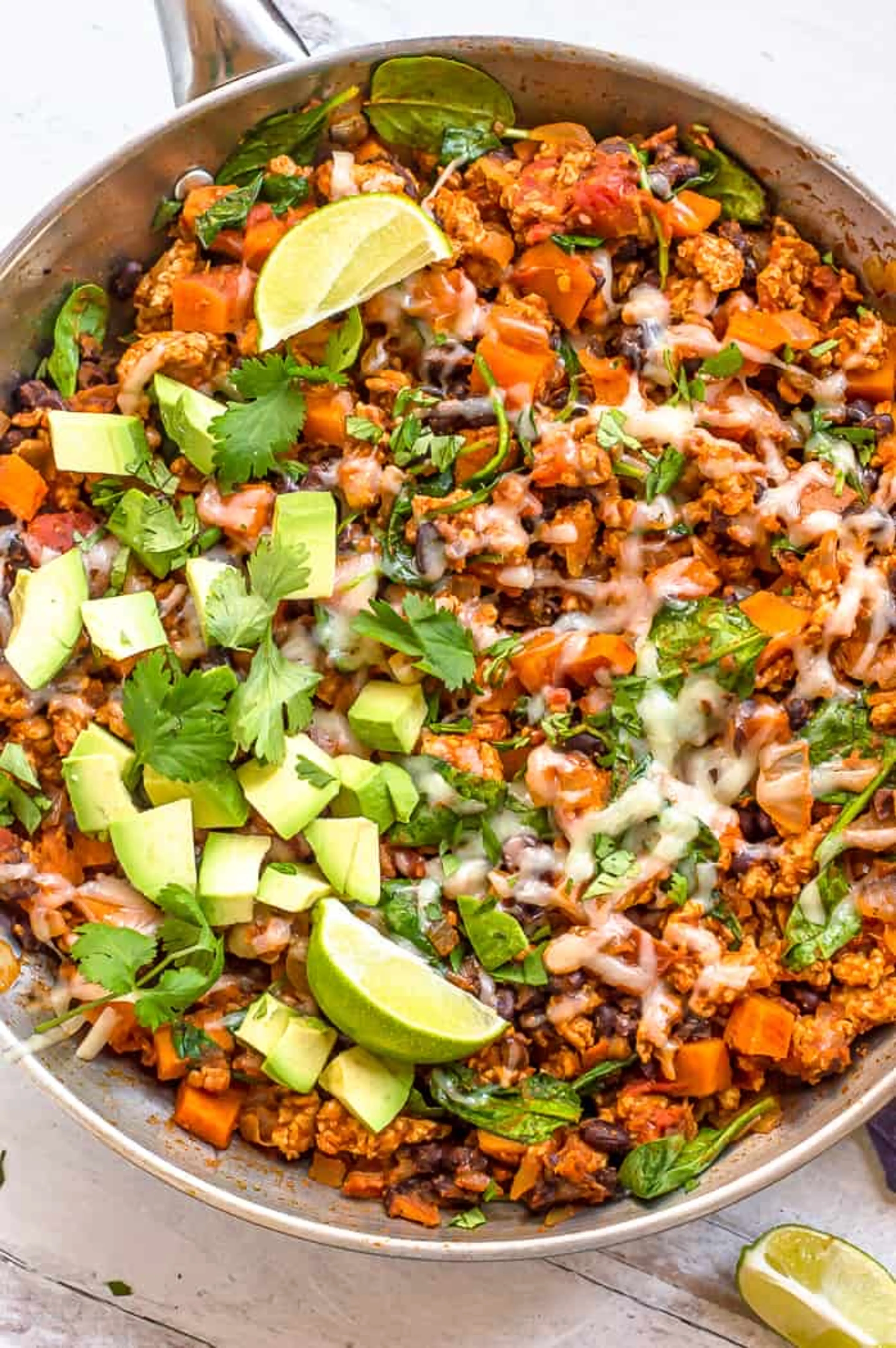 Ground Beef & Sweet Potato Taco Skillet
