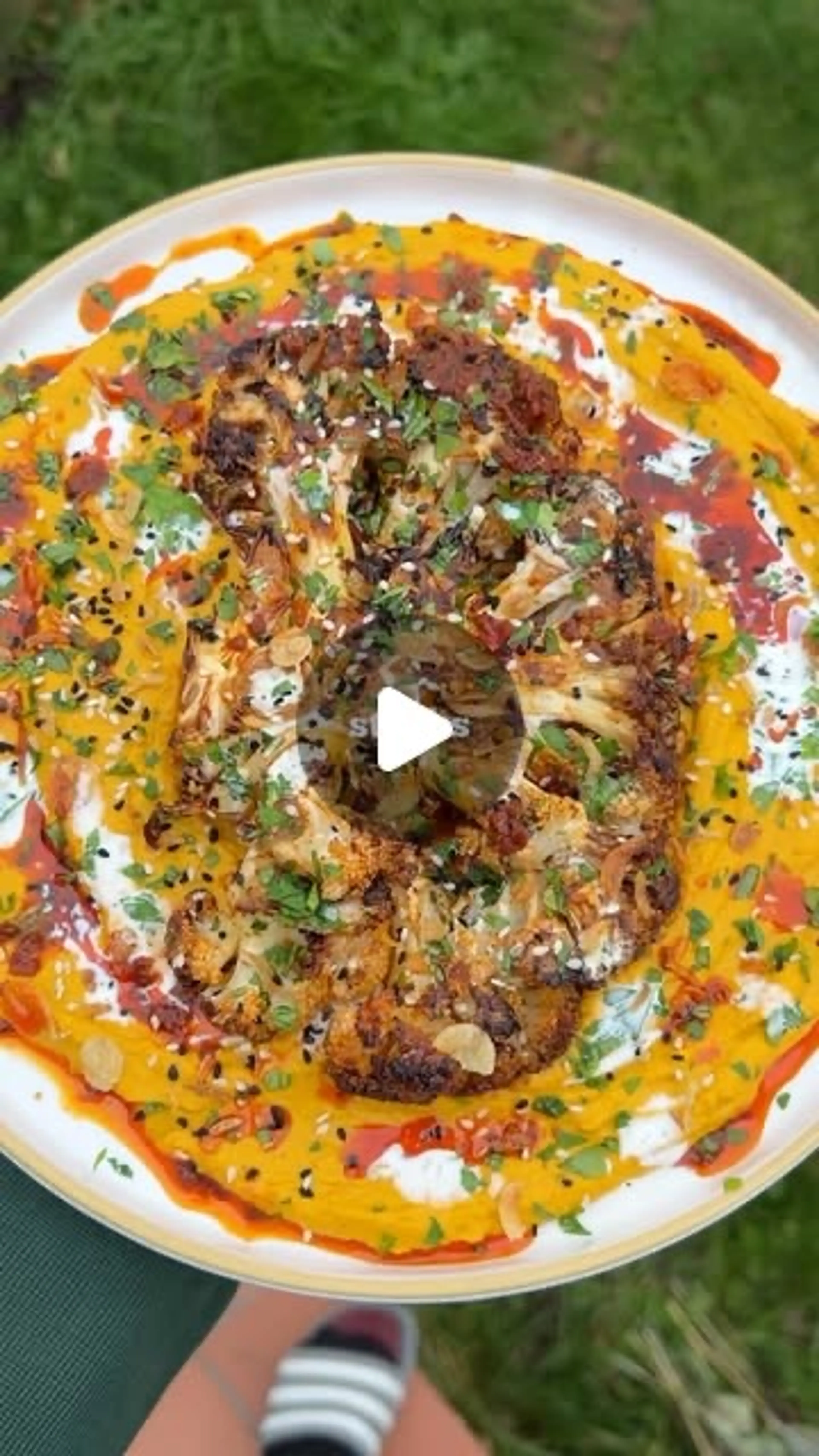 Harissa Cauliflower Steak W/ Caramelised Carrot