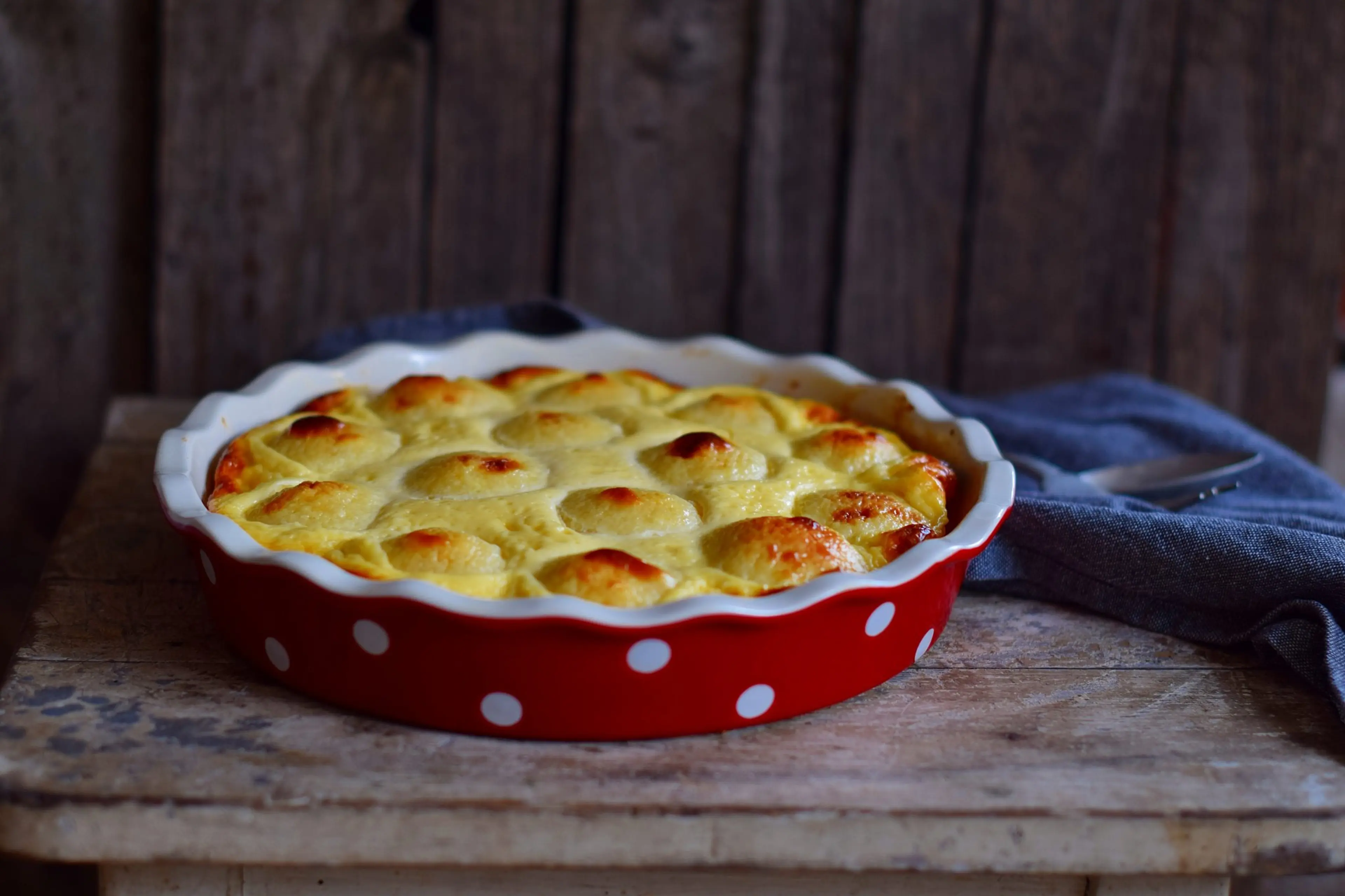 Sült túrógombóc bögrésen