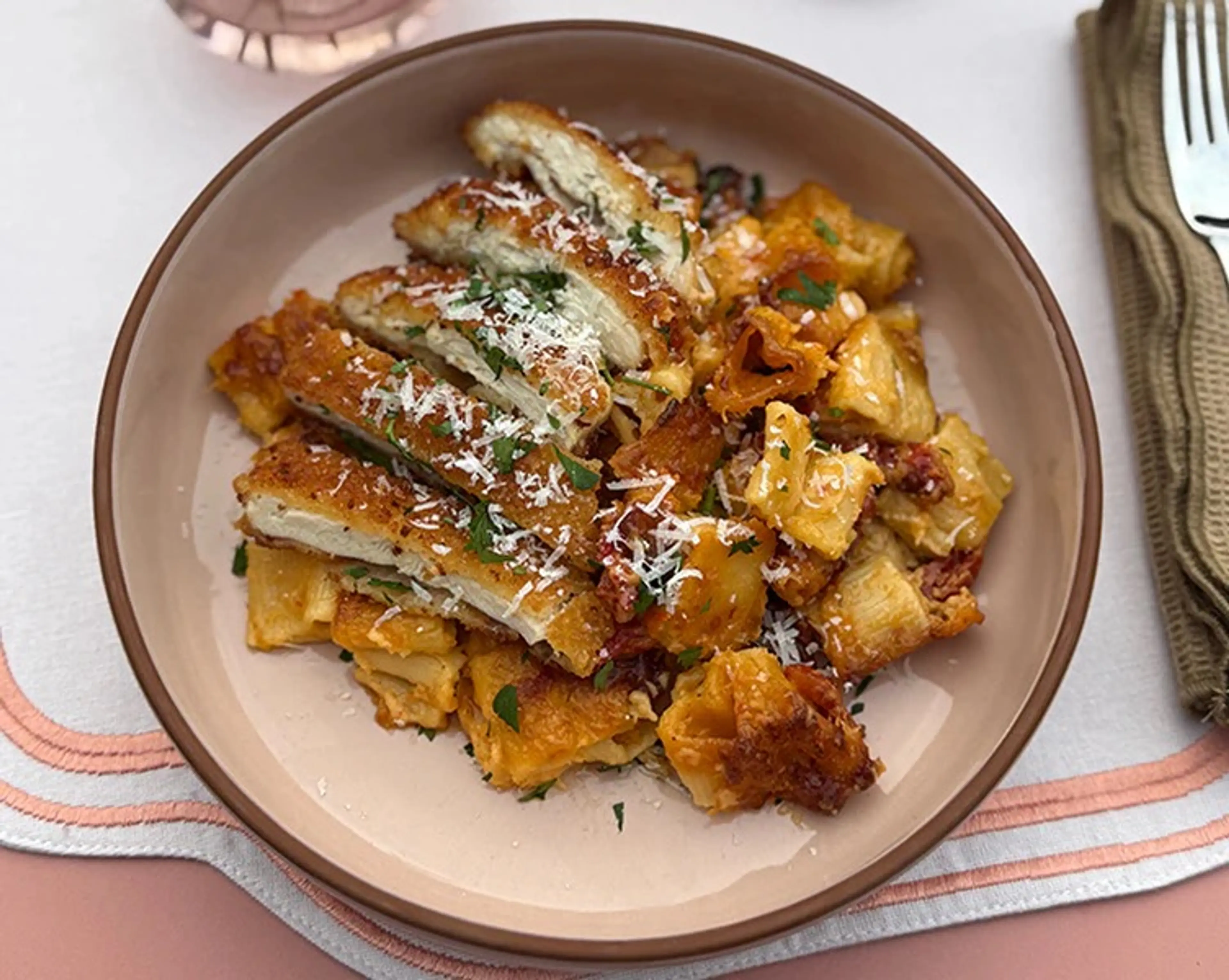 Crispy Chicken Mac & Cheese