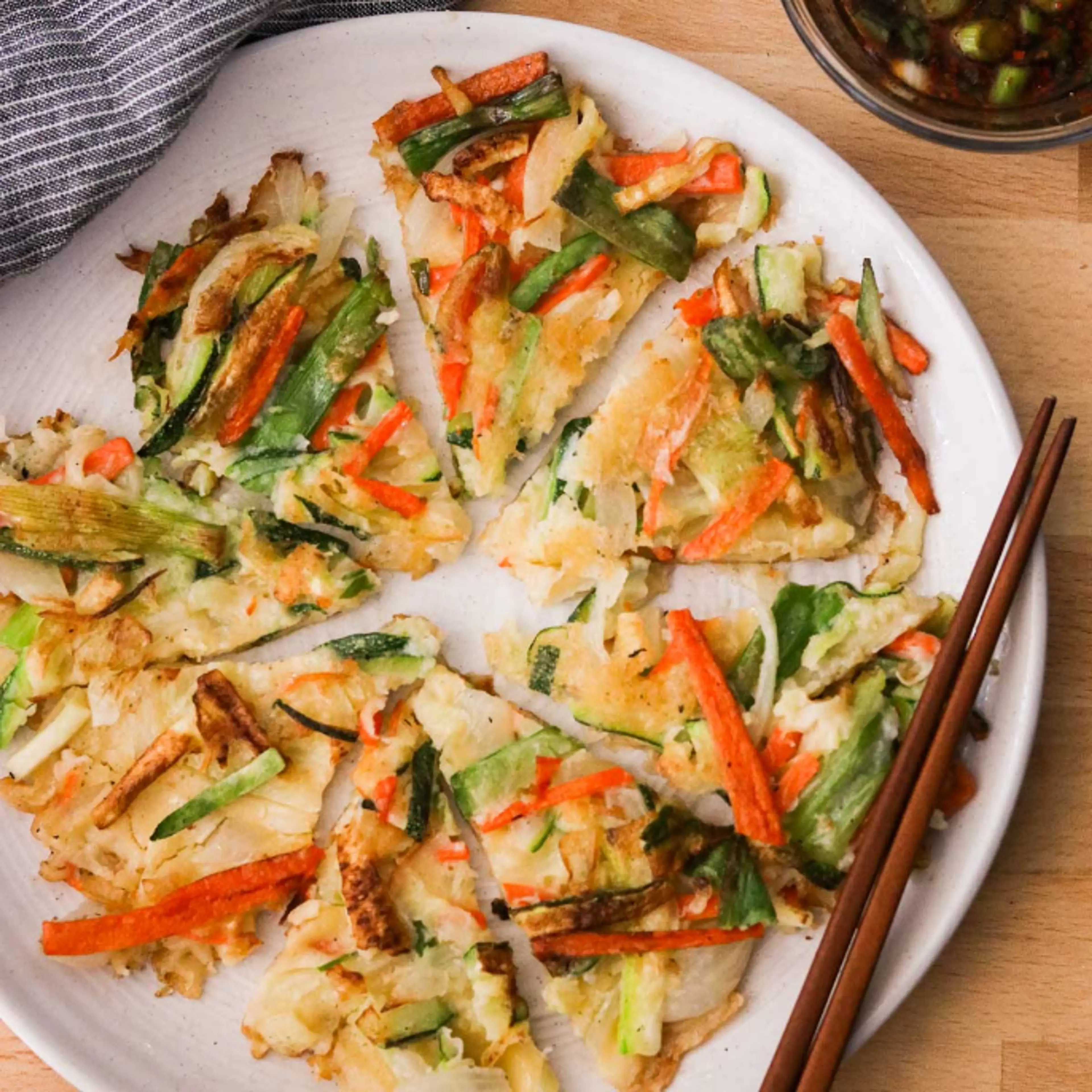 Crispy Korean Vegetable Pancake Recipe (Yachaejeon)