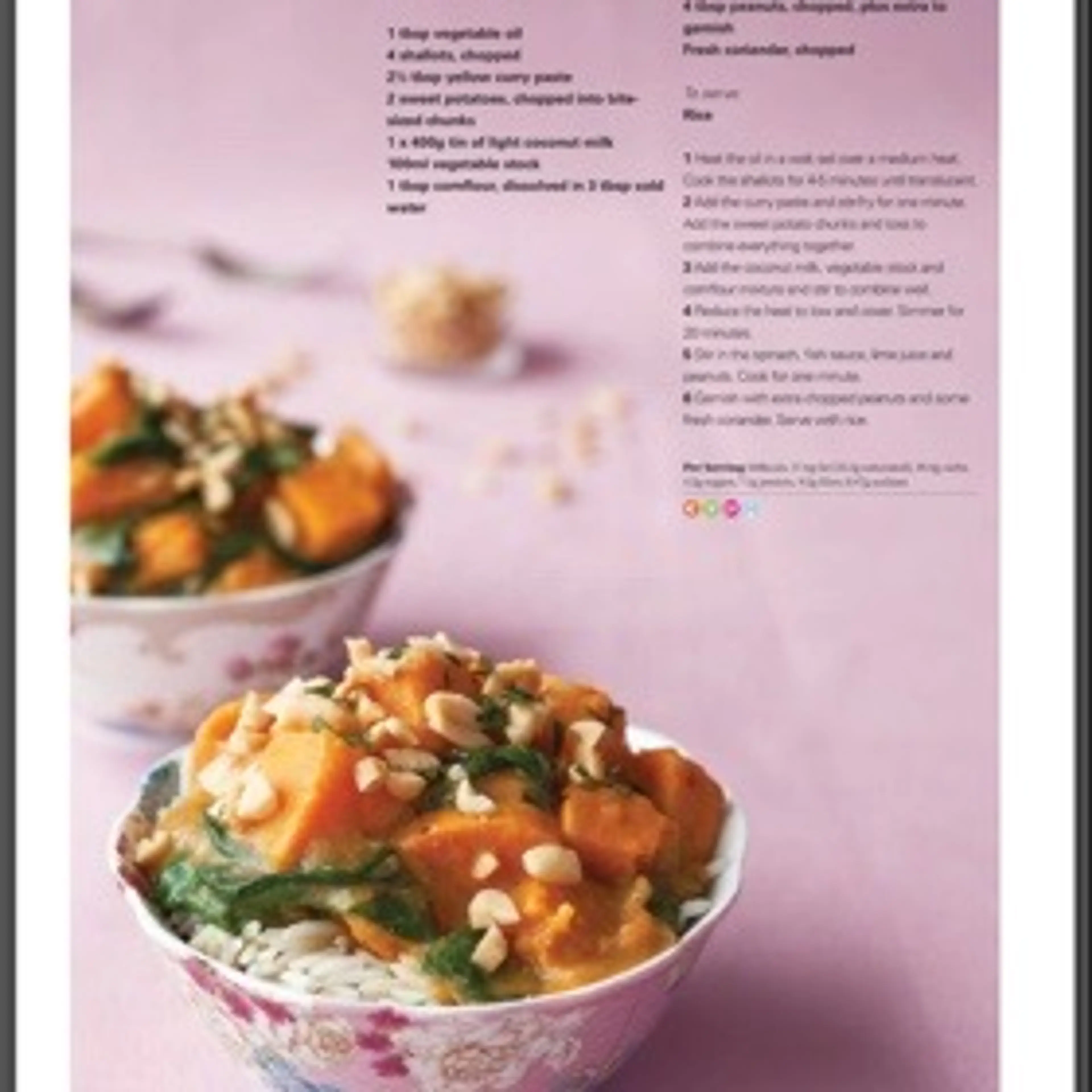 SWEET POTATO AND SPINACH YELLOW CURRY