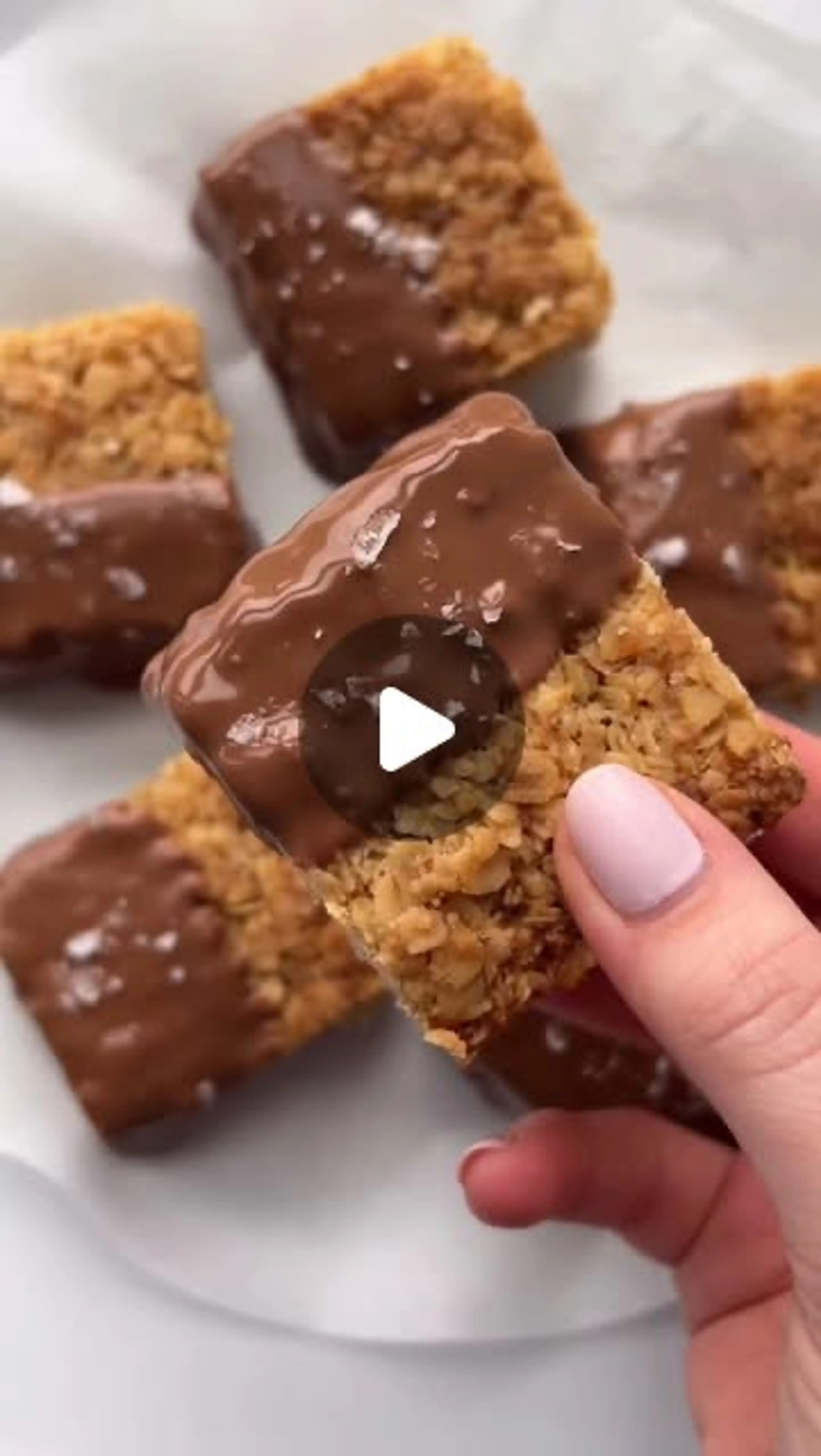 Chocolate & Sea Salt Dipped Flapjacks