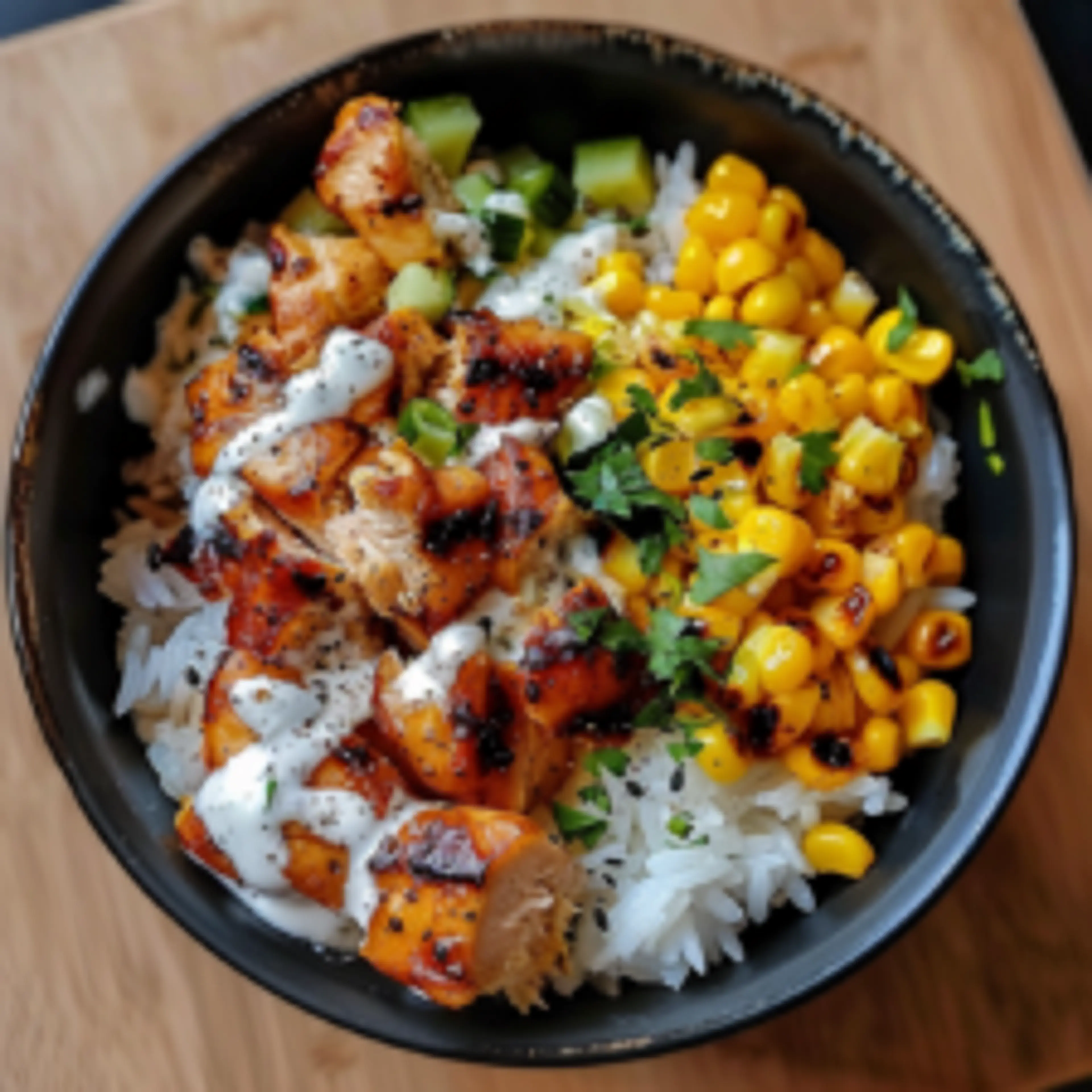 Street Corn Chicken Rice Bowl