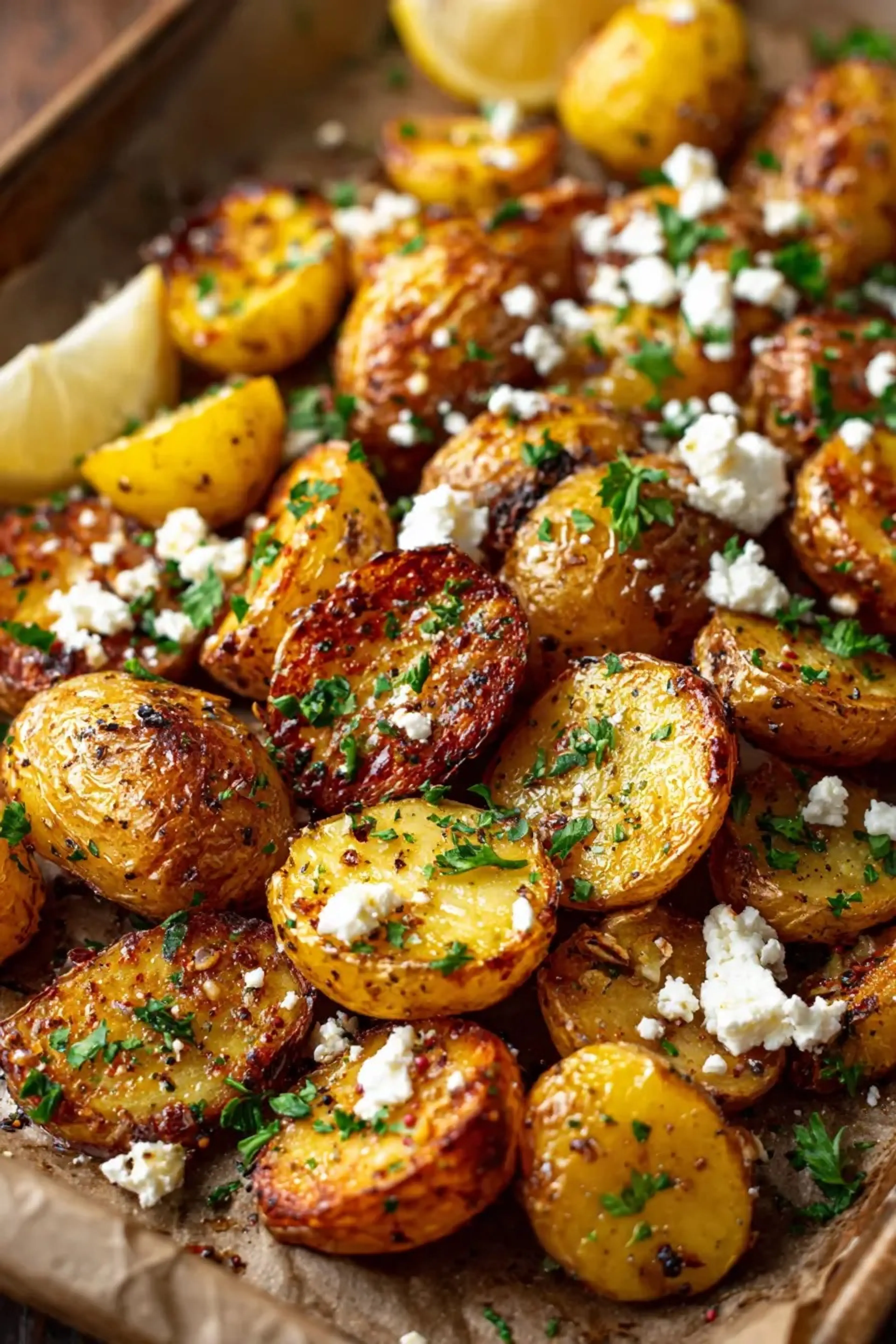 Greek Roast Potatoes With Lemon And Feta – 1 Easy Recipe Eve