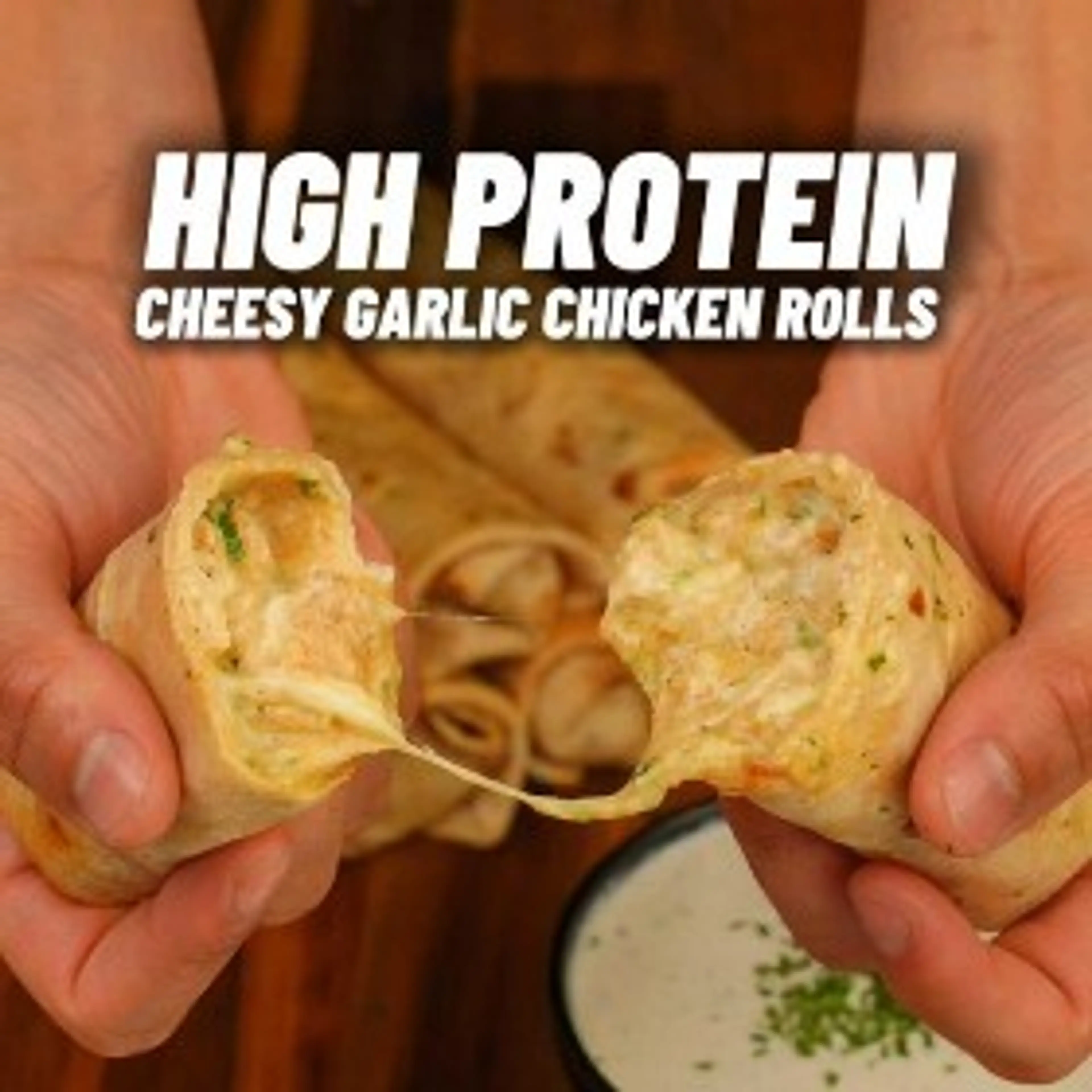 Cheesy Garlic Chicken Rolls
