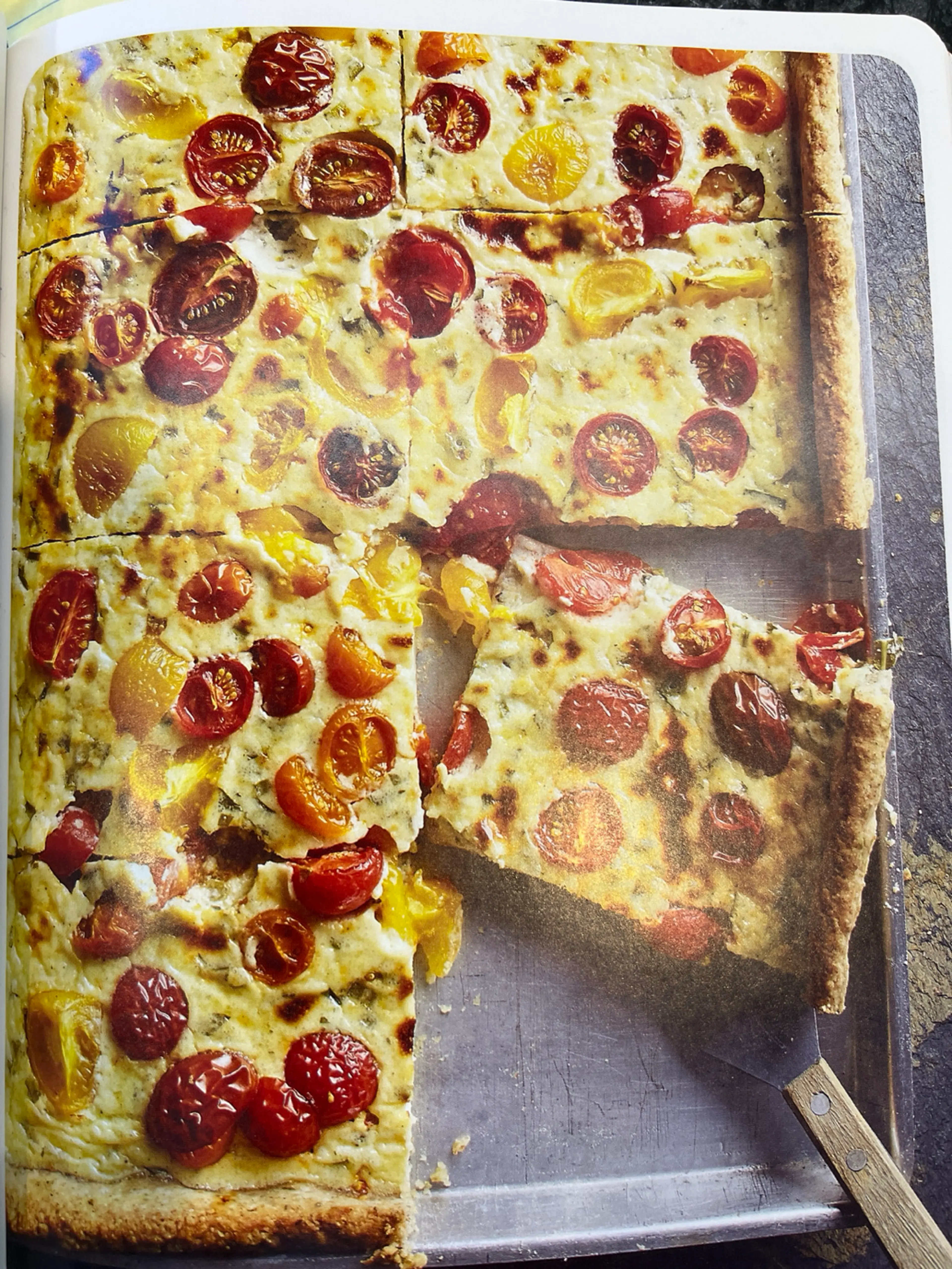 SUMMER TOMATO SLAB PIE WITH FLAKY SAGE CRUST