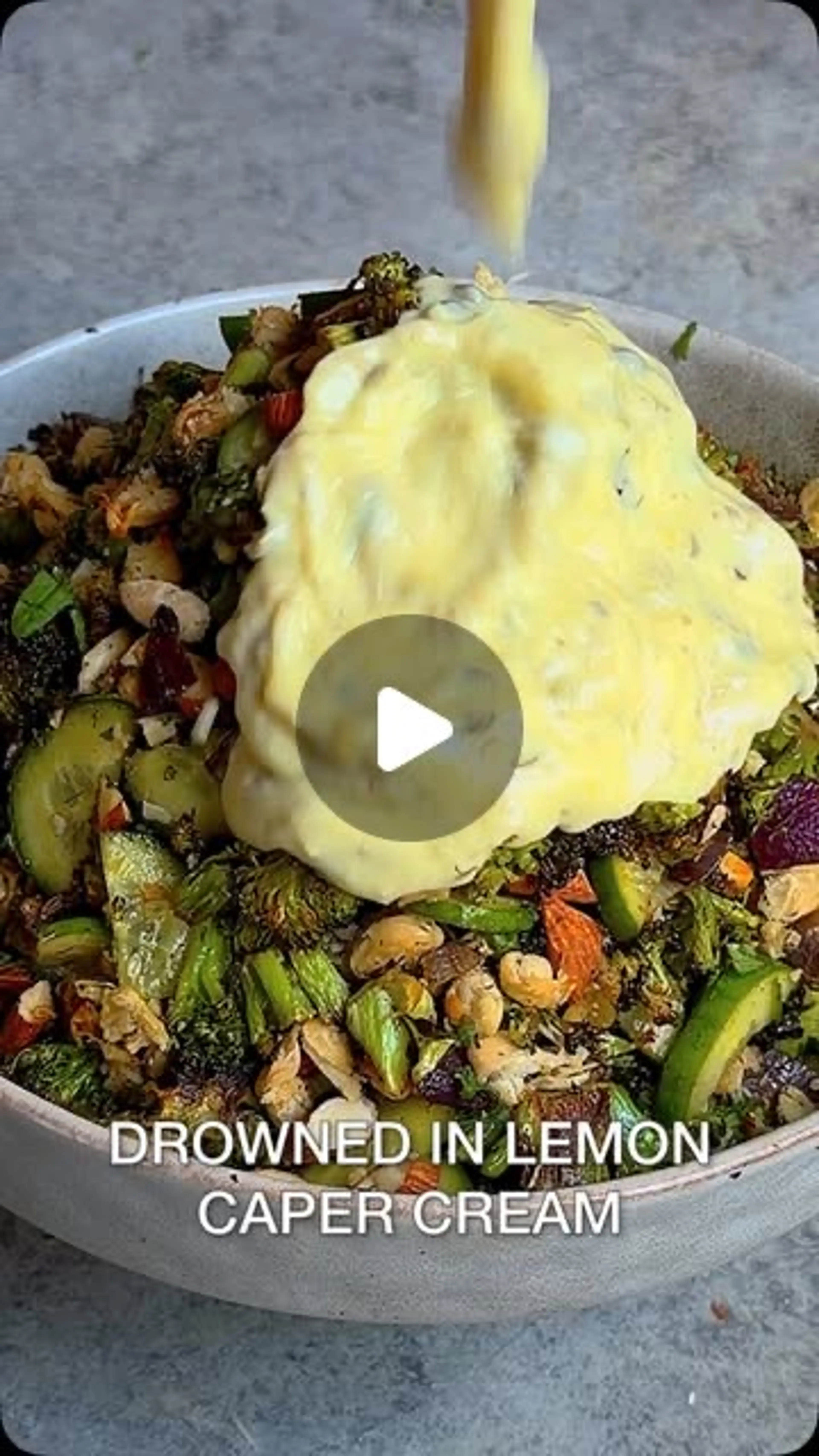 Roasted Broccoli Salad with Crispy White Bean Crumble & Lemo