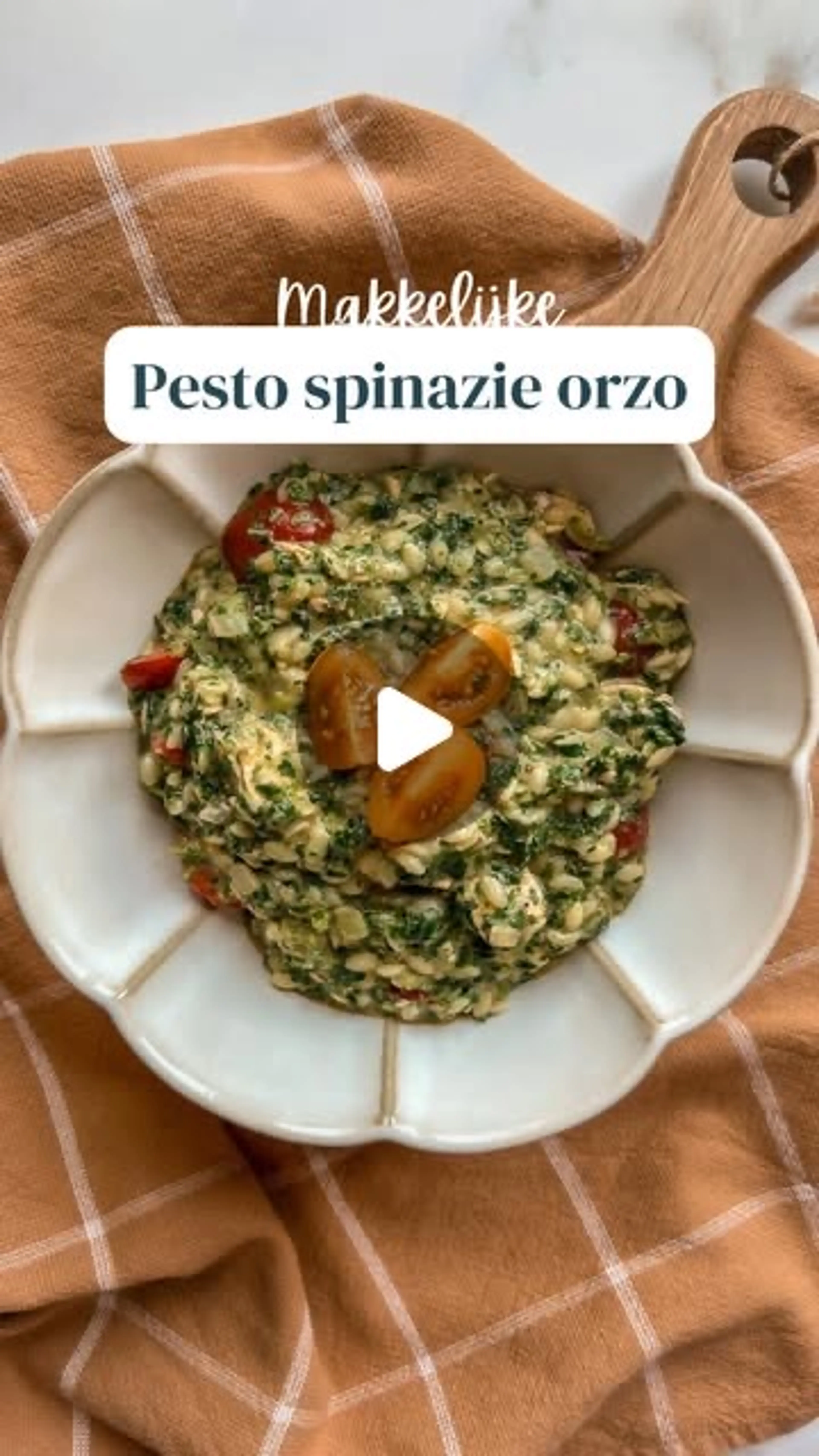Romige Pesto Spinazie Orzo Met Zalm
