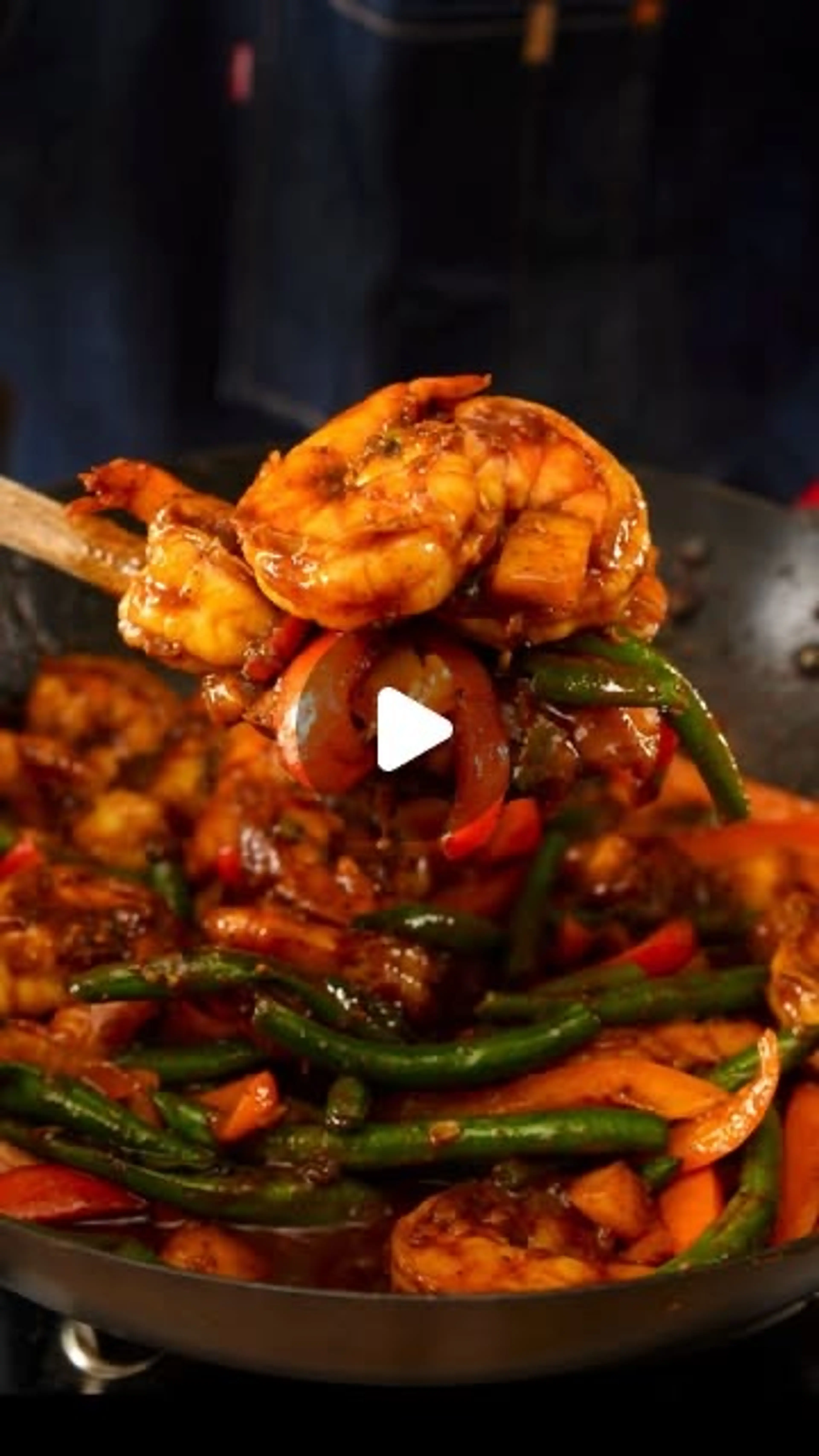 Mango Ginger Shrimp Stir Fry