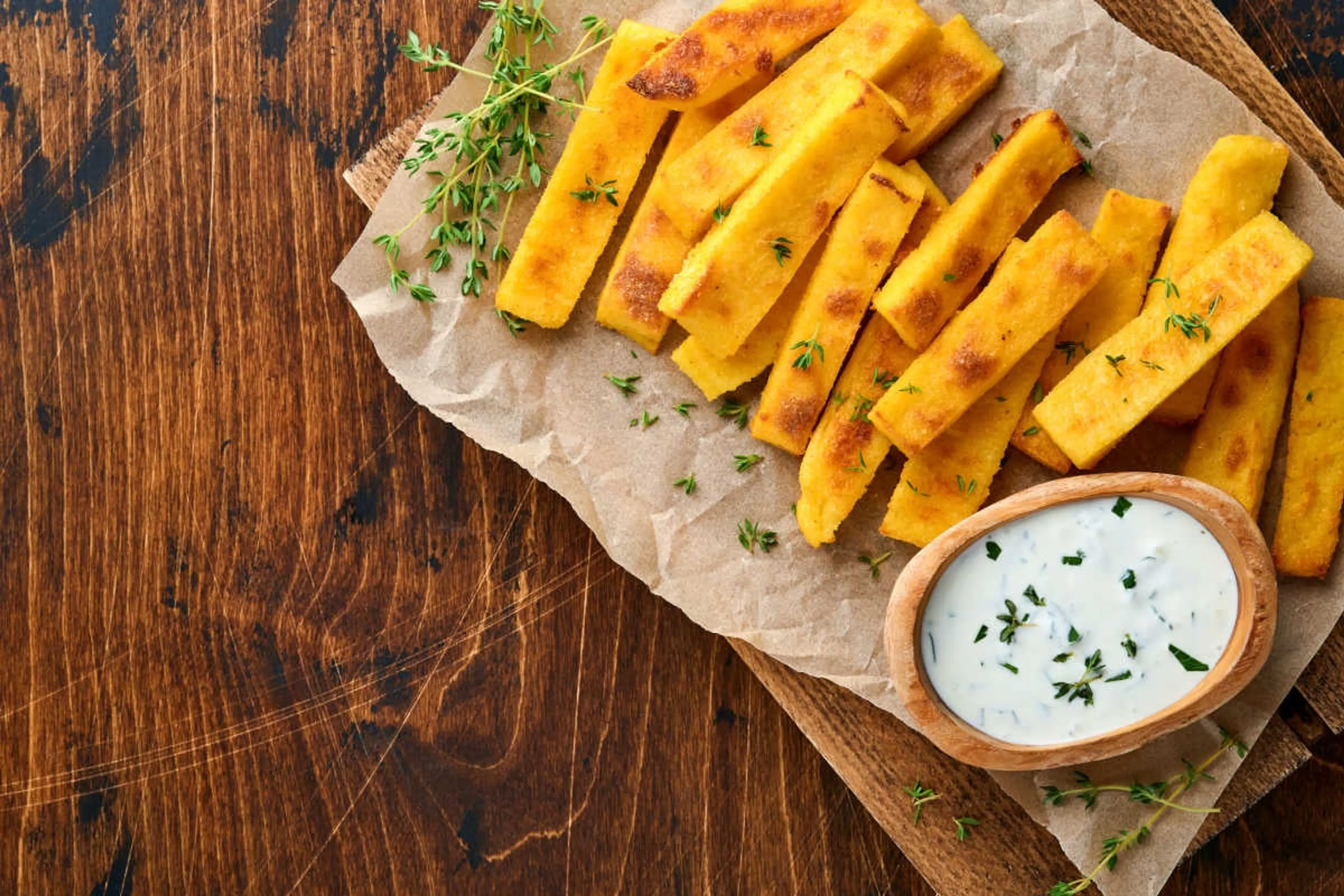 Fried polenta