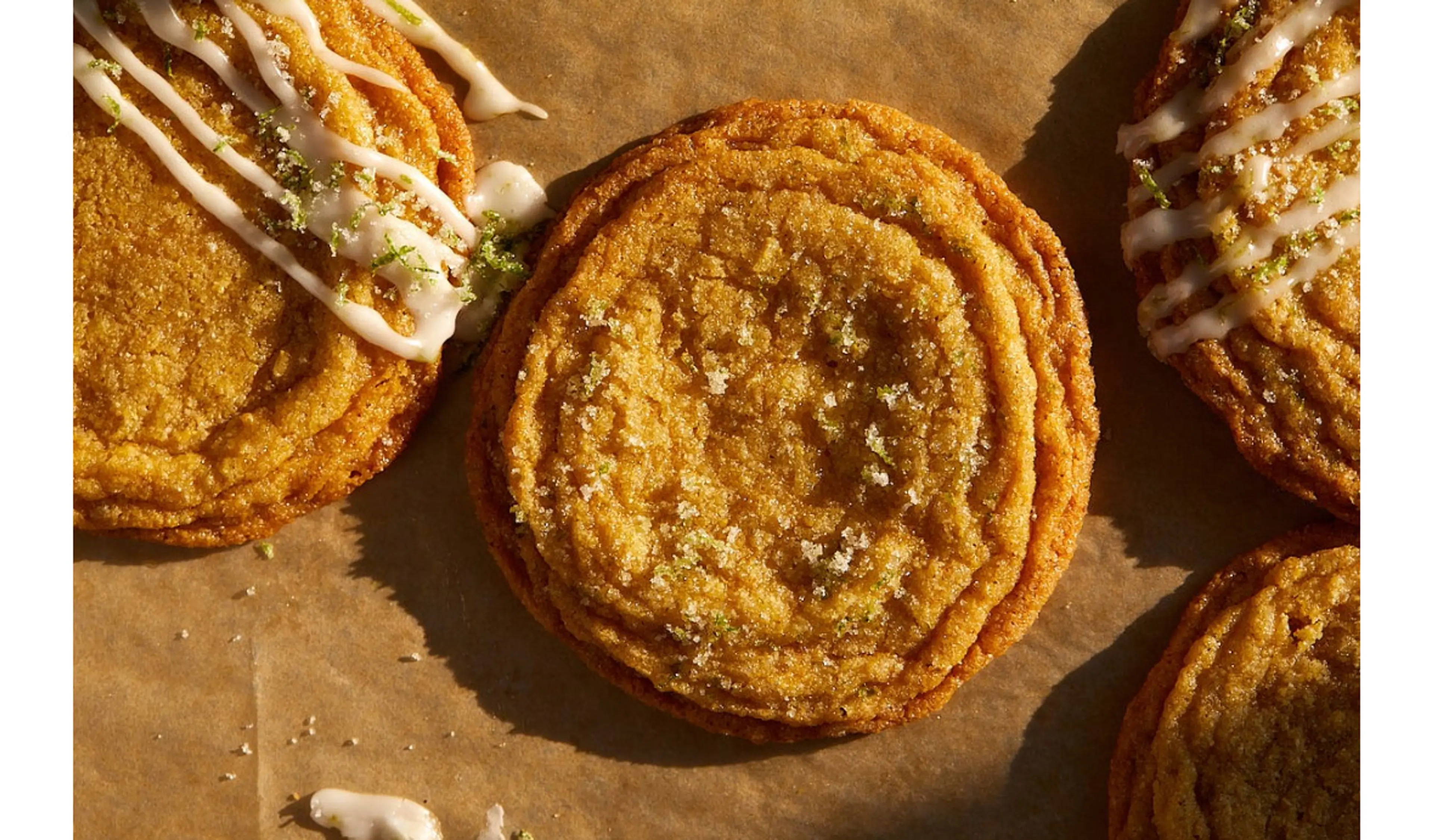 Brown Butter Corn Cookies with Lime Sugar