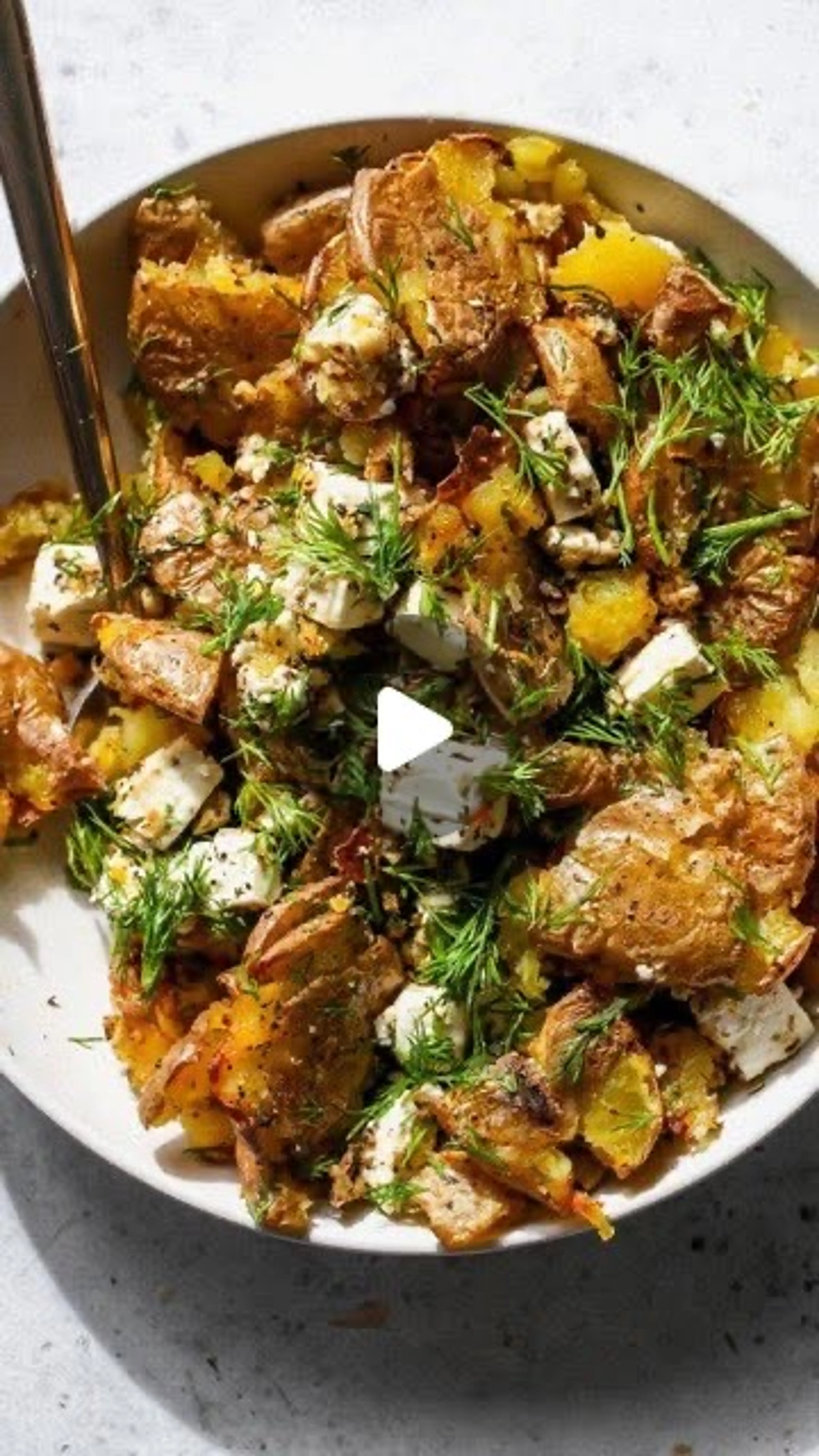 Crispy Lemon Feta Potaoes