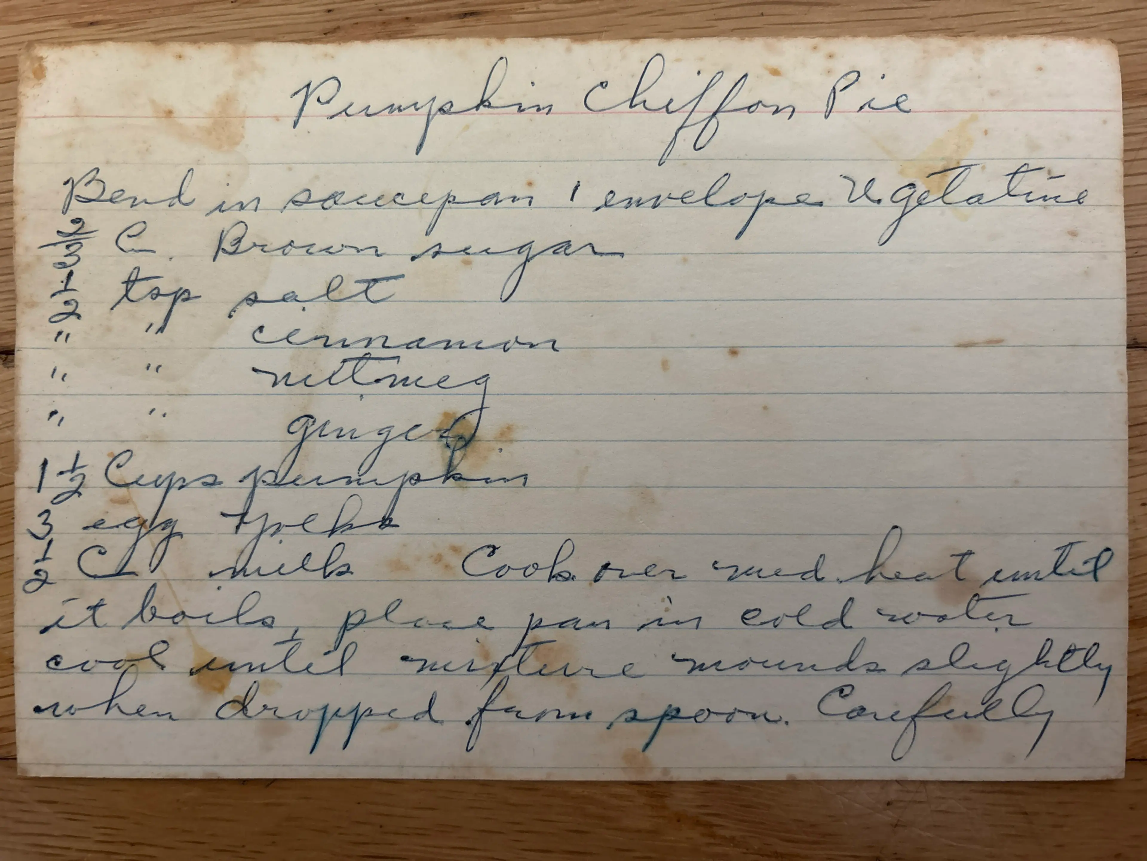 Pumpkin Chiffon Pie