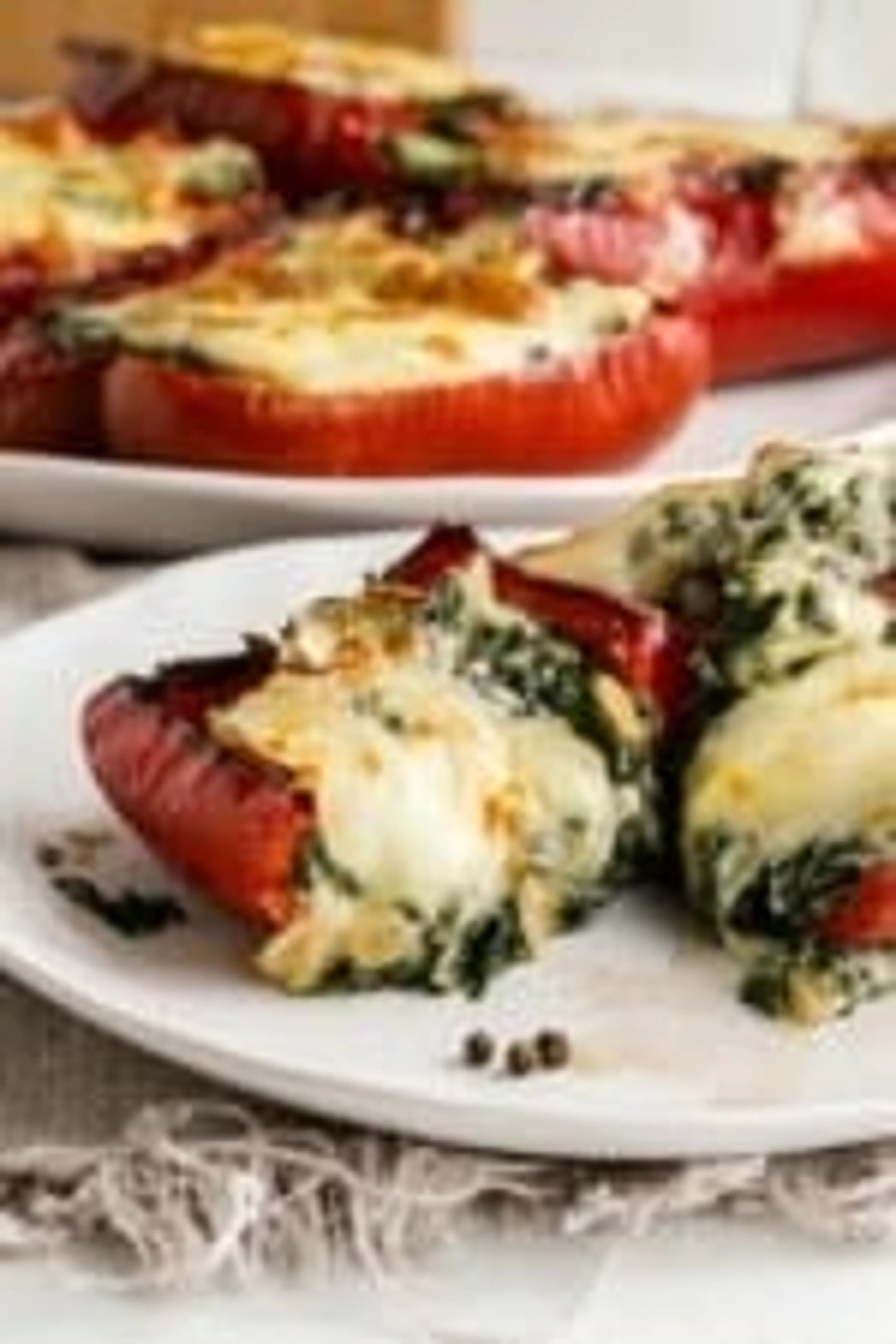 Cheesy Spinach Stuffed Peppers